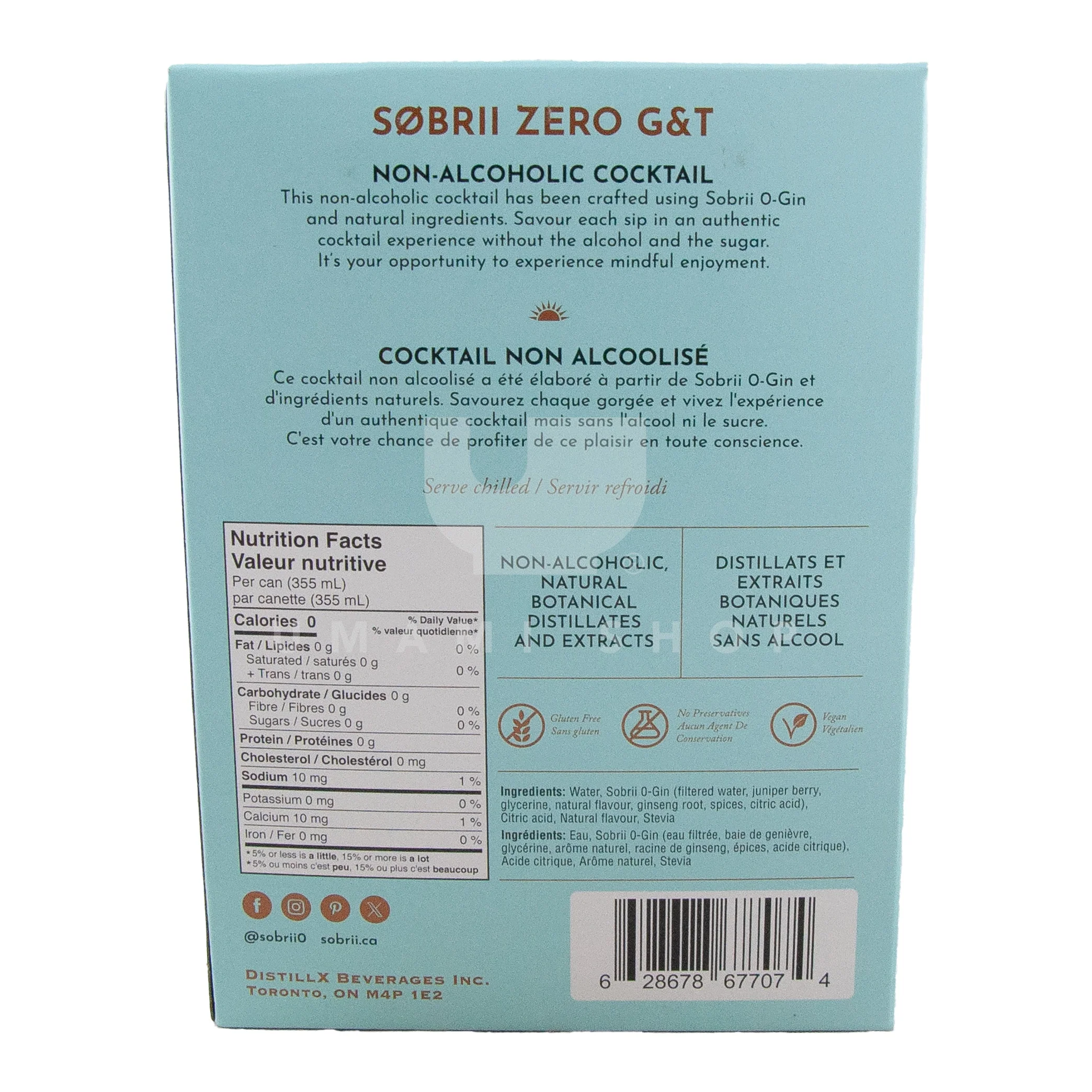 "0-G&T" Non Alcoholic Cocktail (4xPack) - Image 2