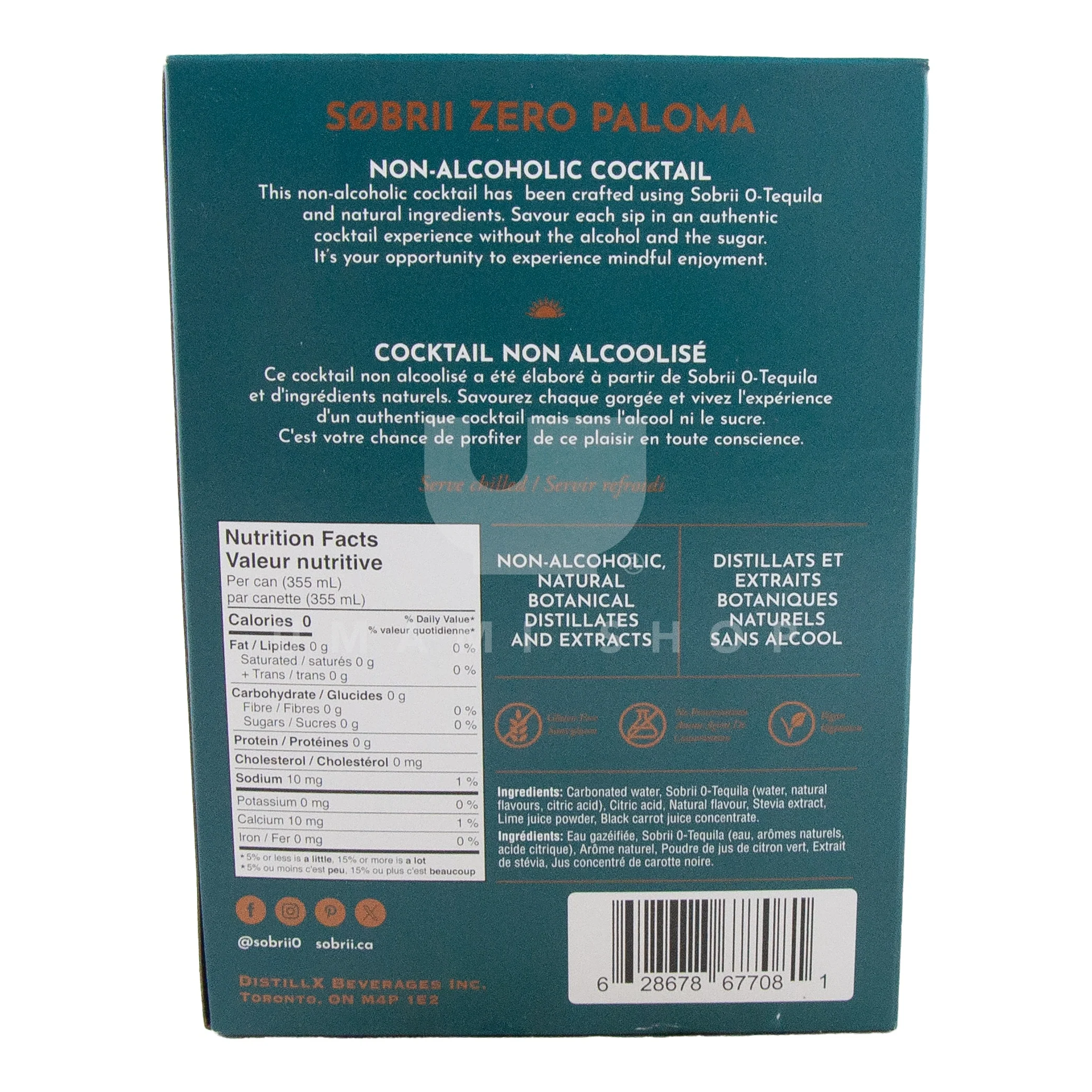 "0-Paloma" Non Alcoholic Cocktail (4xPack) - Image 2