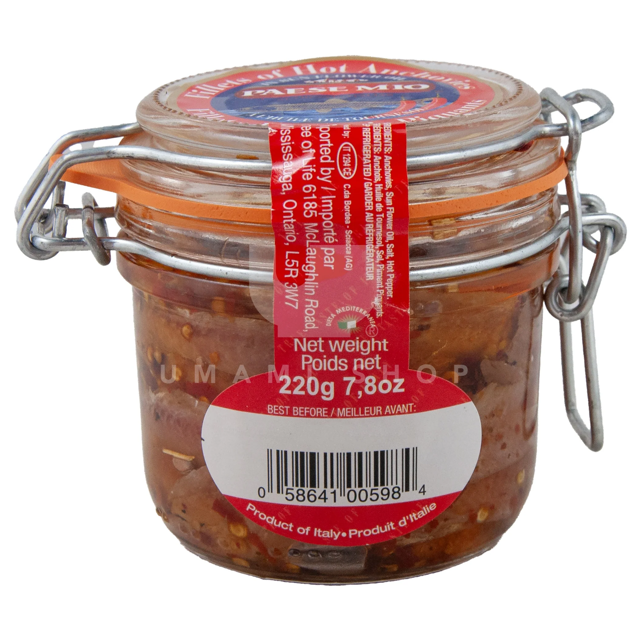 Anchovies Fillets Spicy 7.8oz (Jar)
