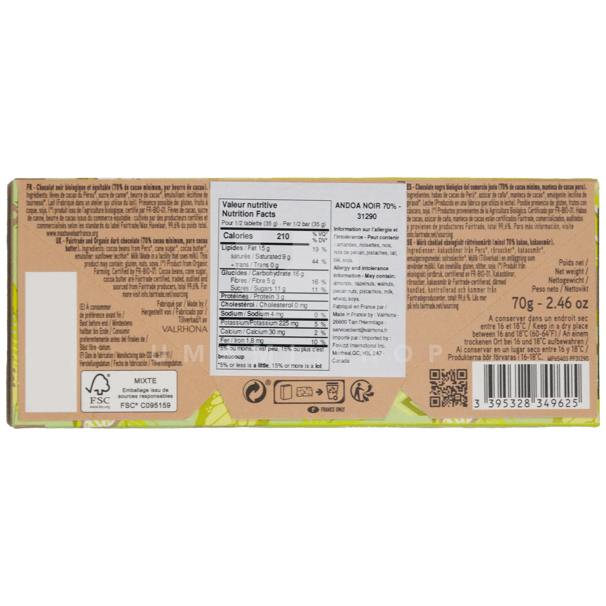 Andoa Dark Chocolate 70% - Image 2