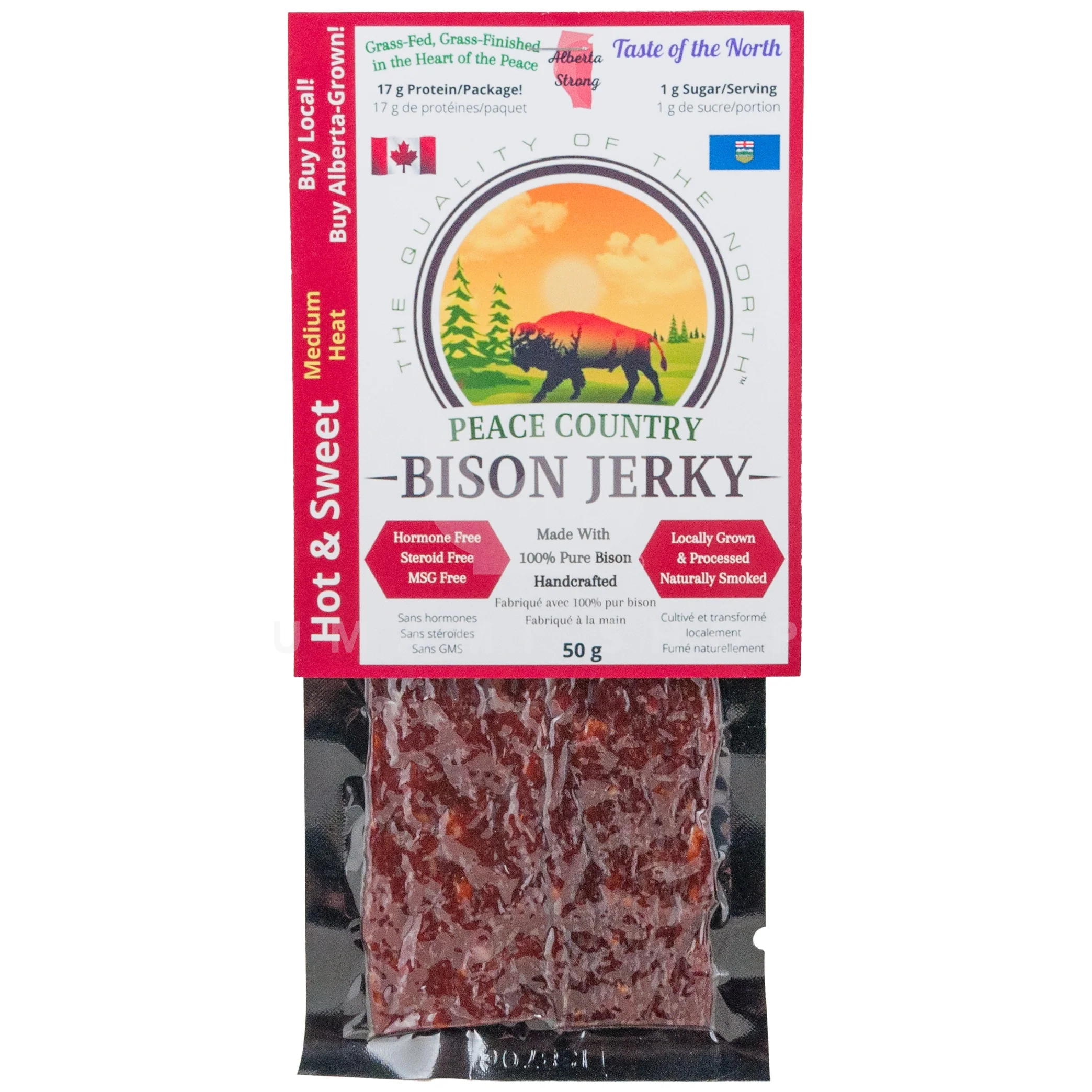 Bison Jerky Grass-Fed (Hot & Sweet)