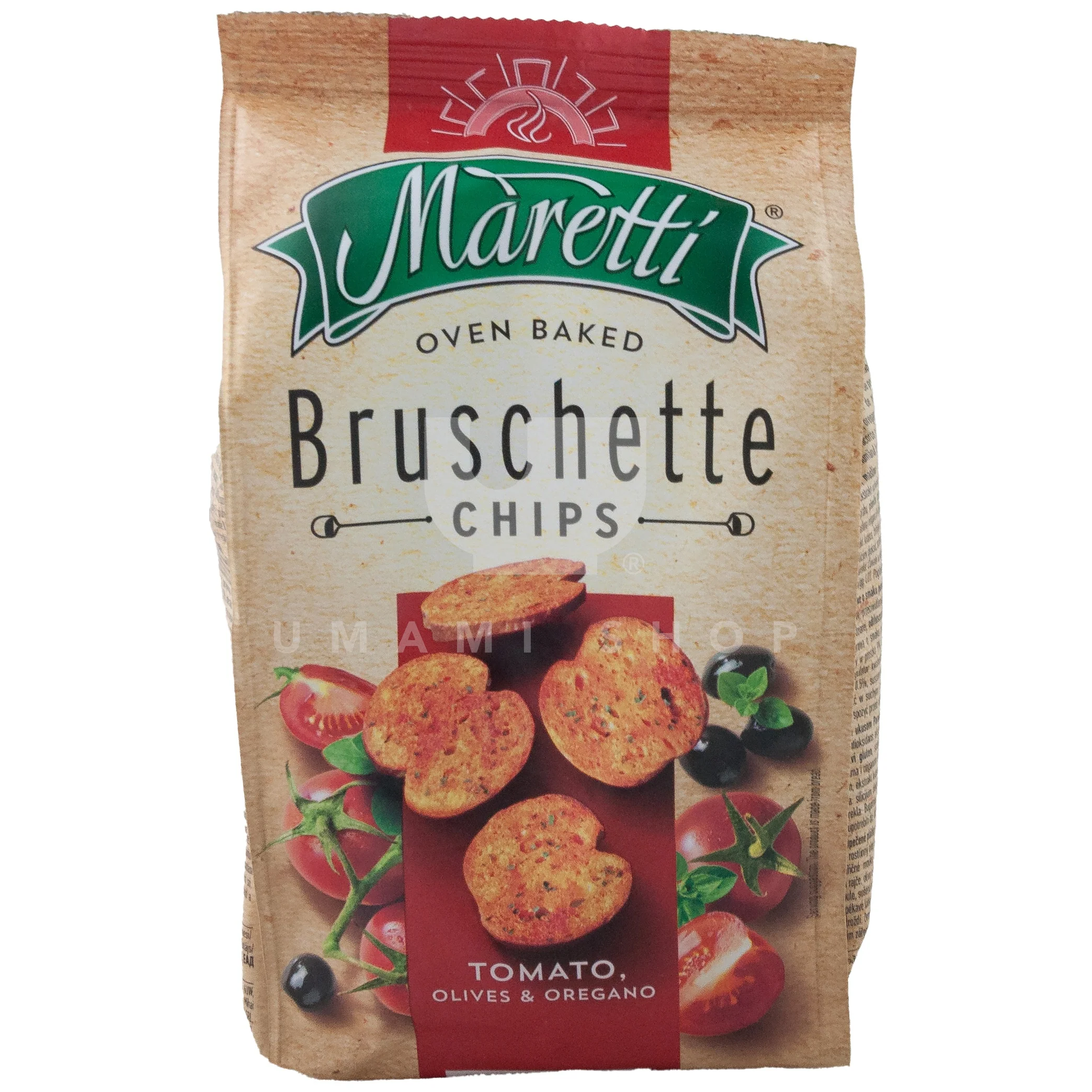 Bruschette Chips (Tomato, Olives & Oregano)