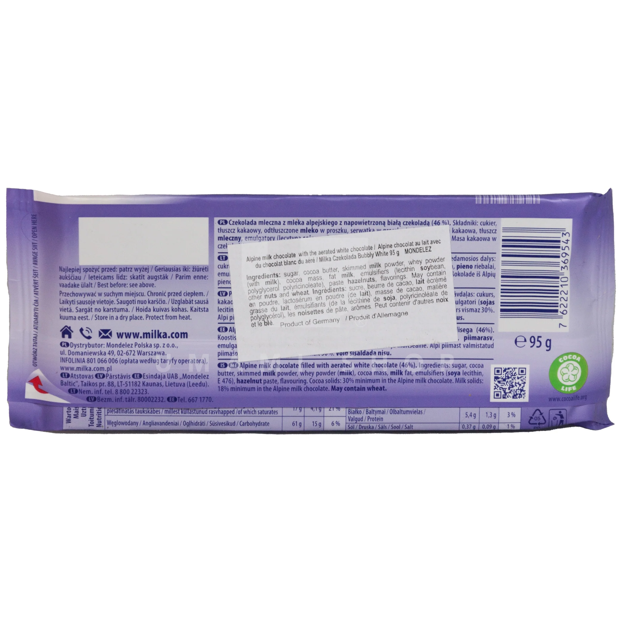 Bubbly White Milk Chocolate - Image 2