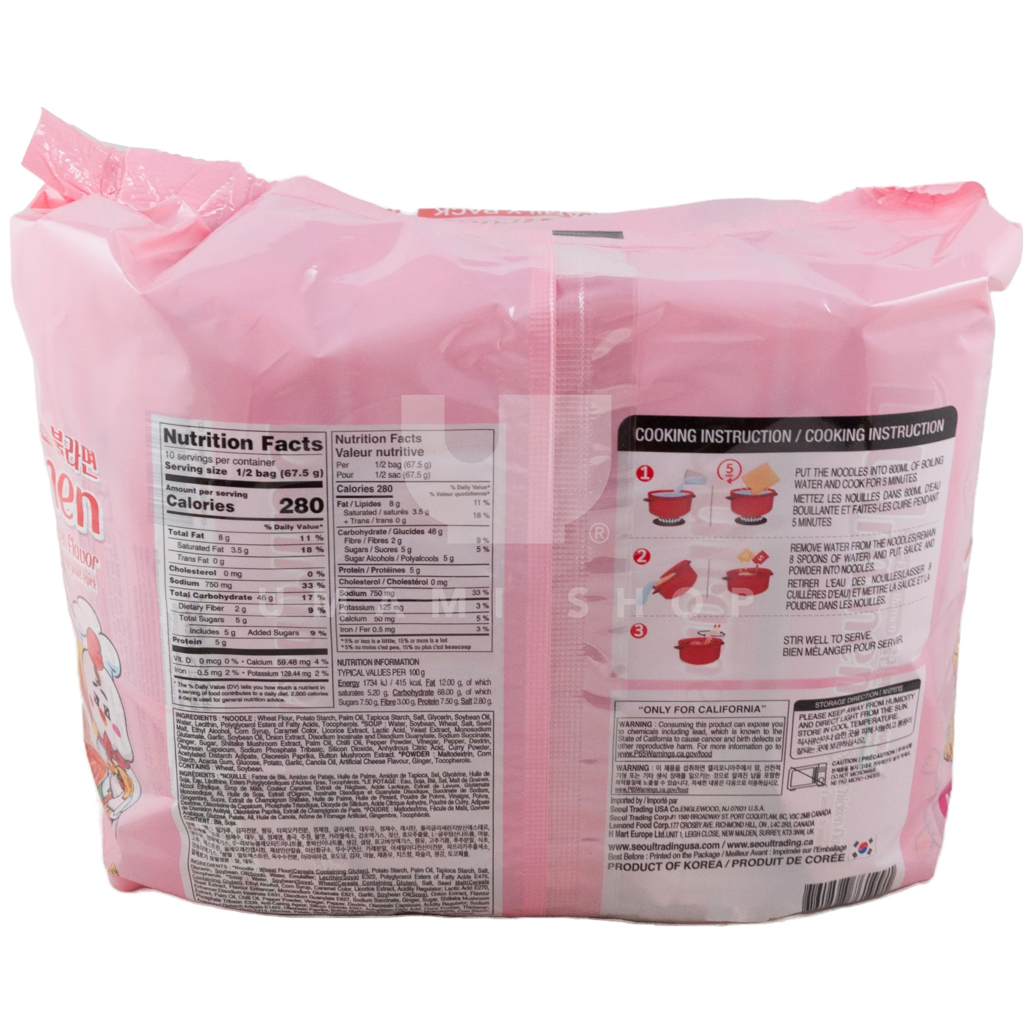 Bulramen Spicy Chicken Carbonara 5Pack - Image 2