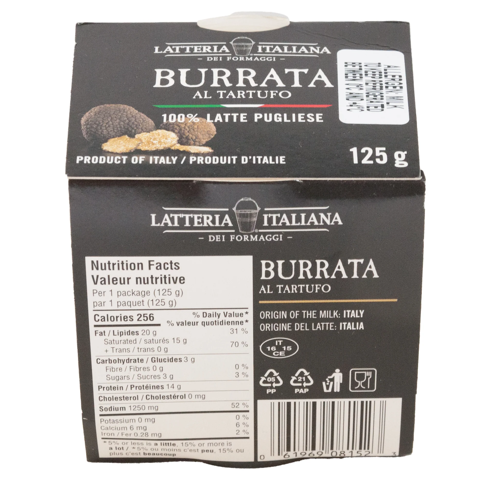 Burrata w/Truffle Italian D.O.P. (Frozen) - Image 2
