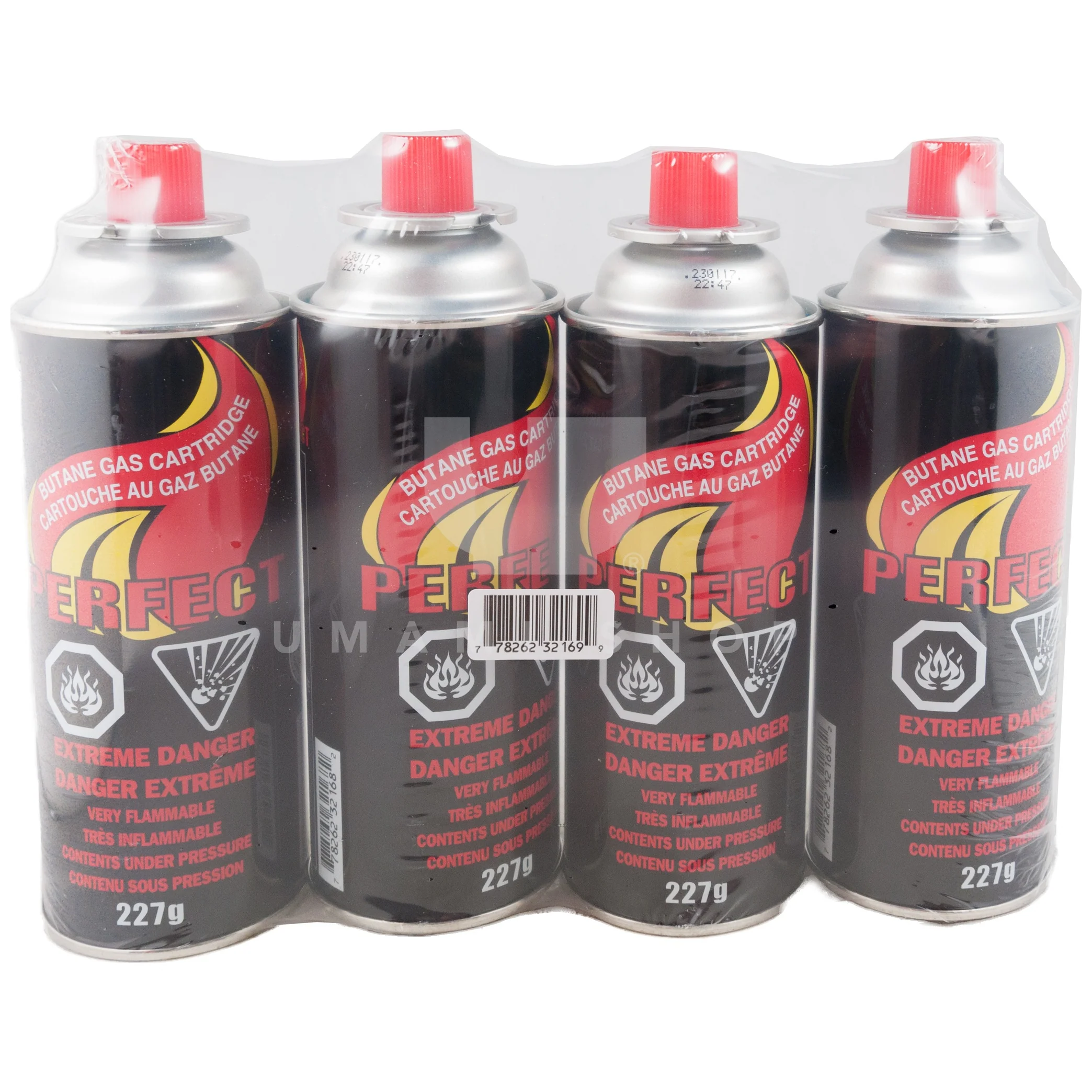 Butane Gas Cartridge, 4 pack