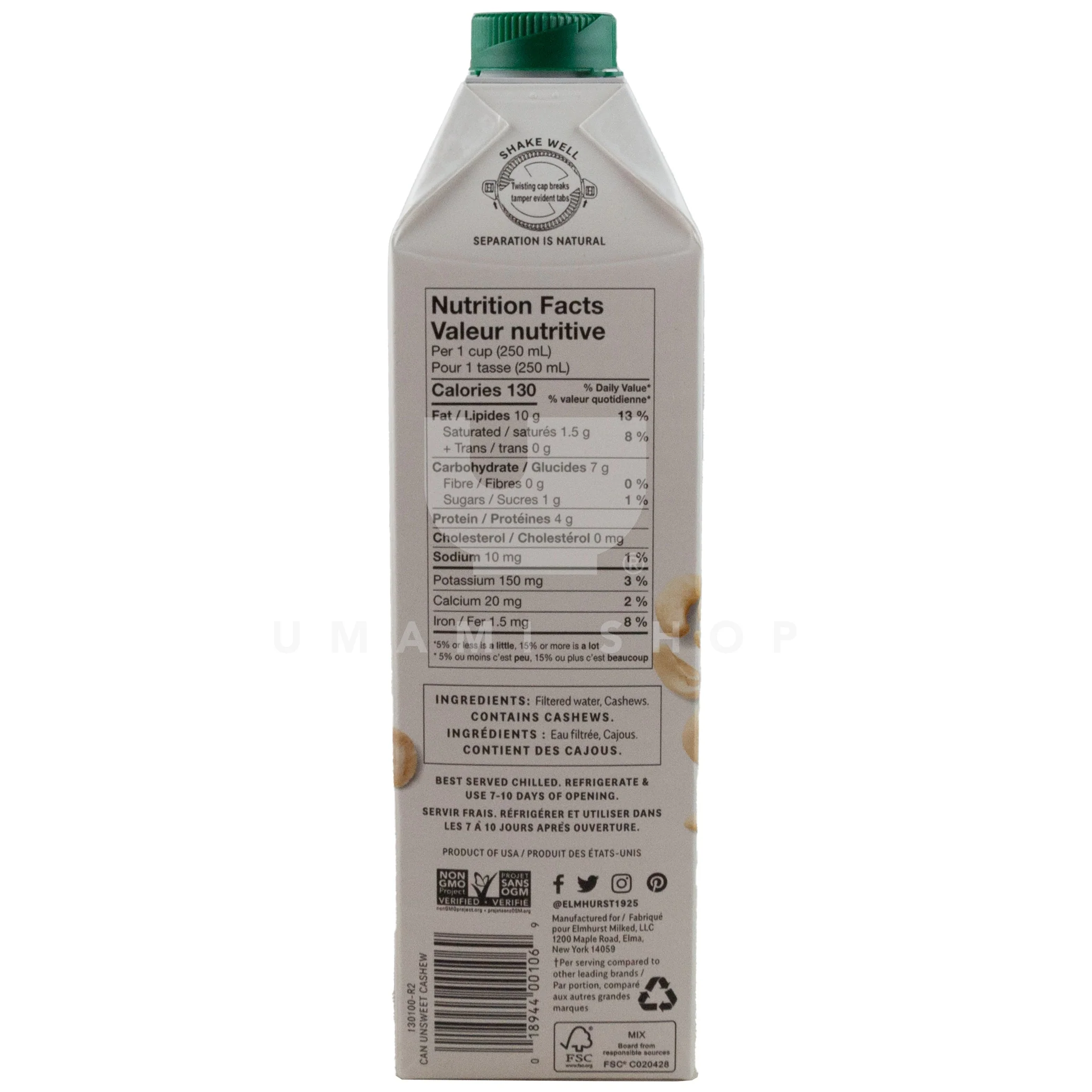 Cashew Milk Unsw. (GF,V) - Image 2