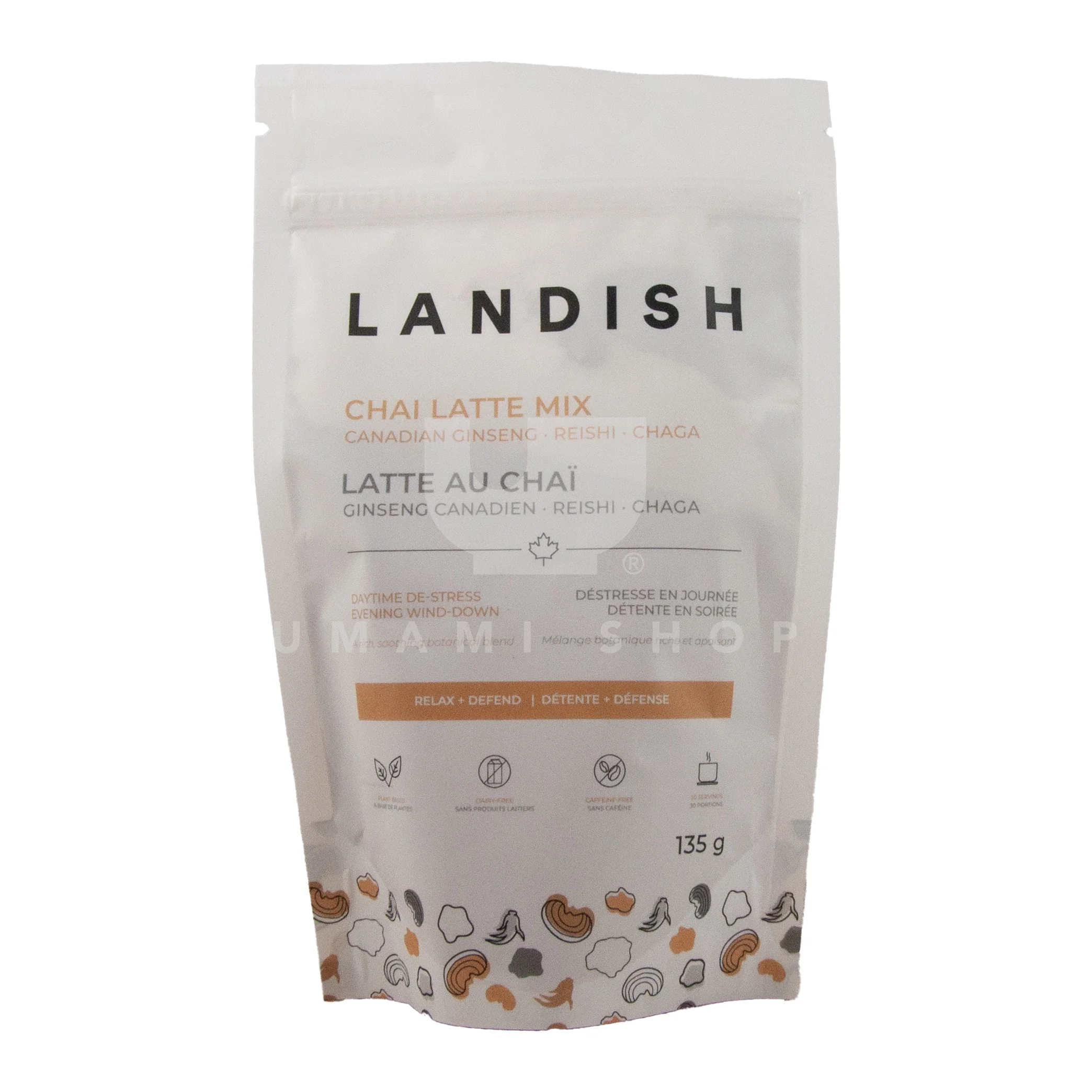 Chai Latte Mix w/Reishi,Chage & Ginseng (GF,V)