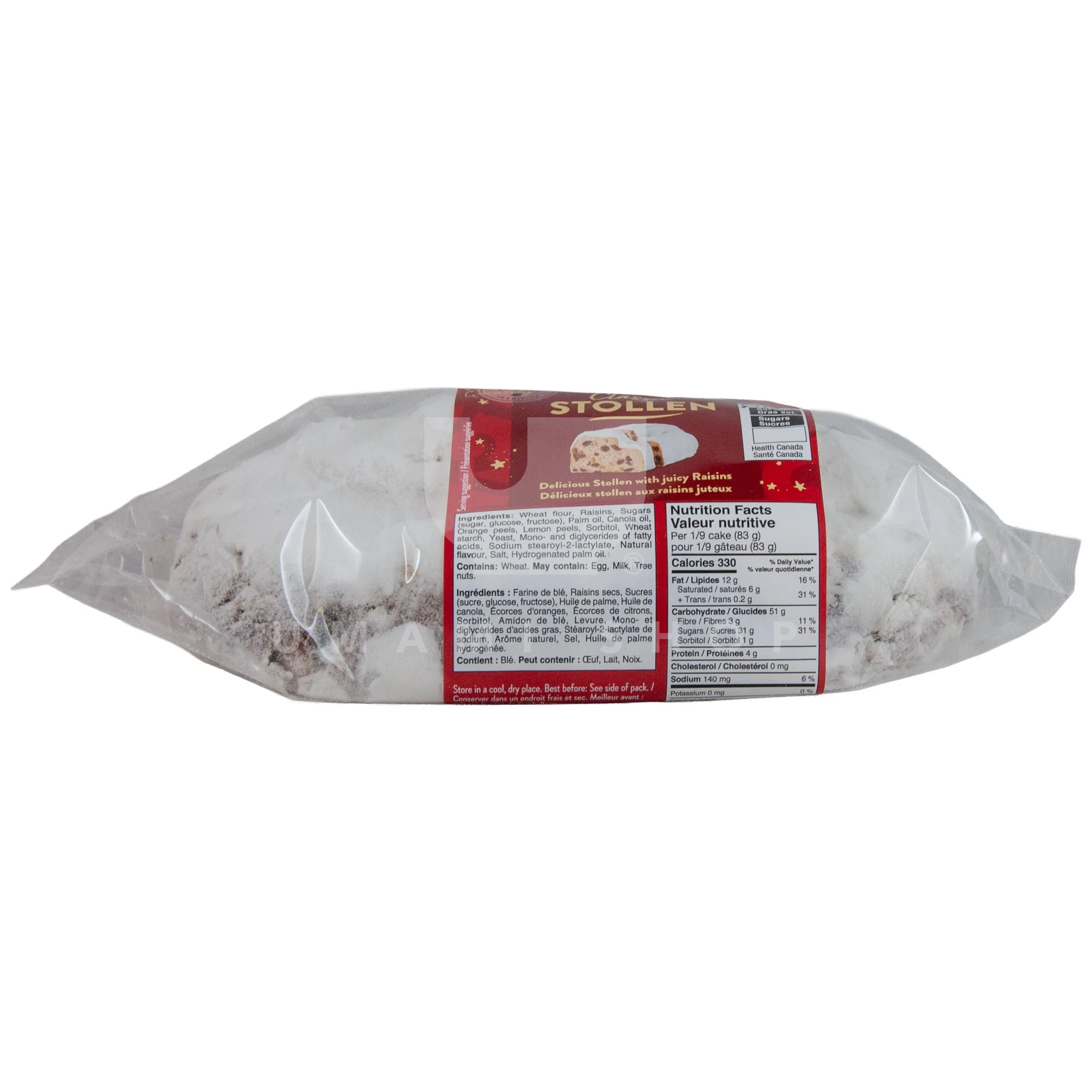 Classic Stollen w/Juicy Raisins 500g - Image 2