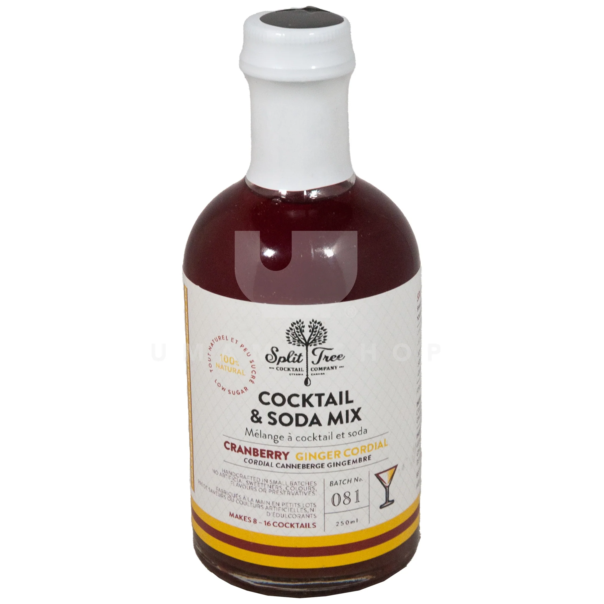 Cranberry Ginger Cordial Cocktail & Soda Mix