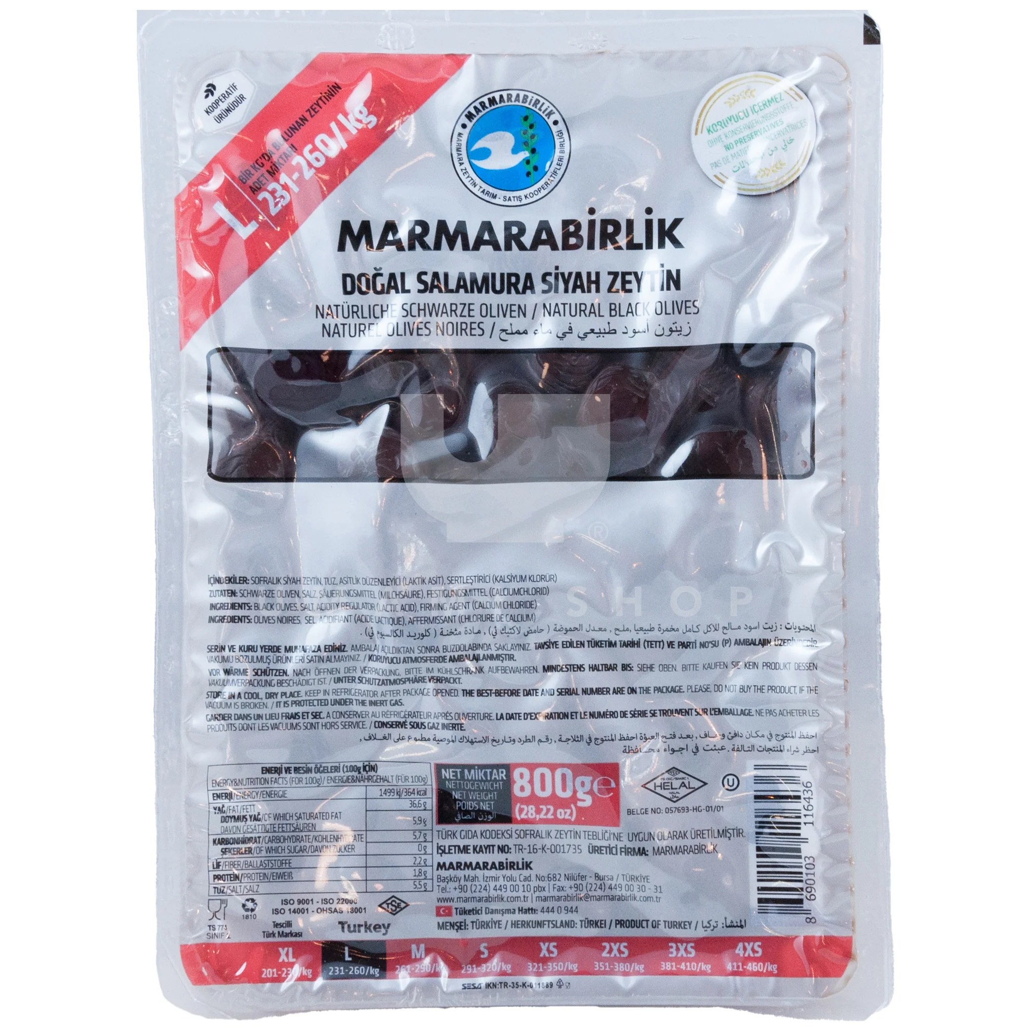 Olives Black "L" Turkish