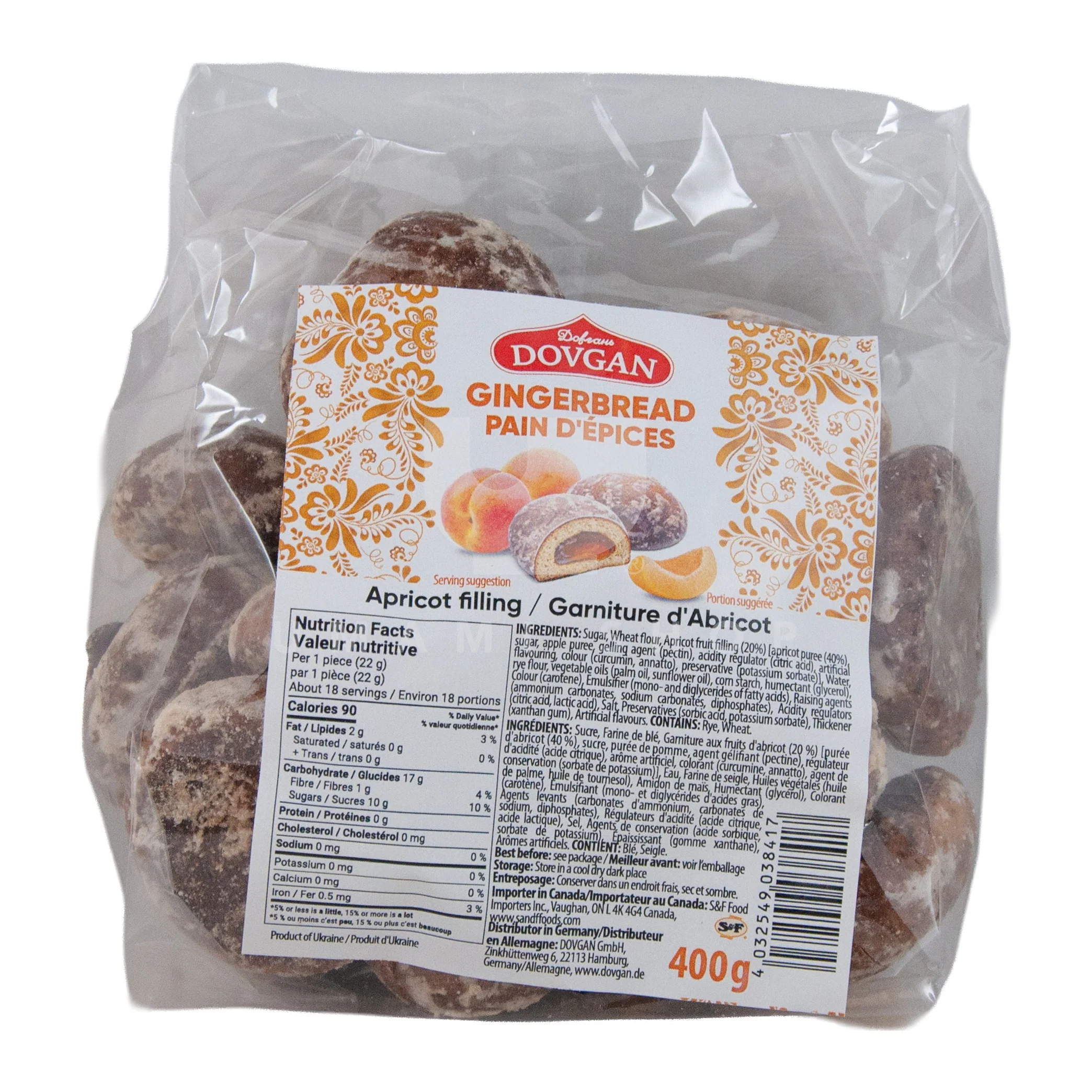 Gingerbread w/Apricot Filling (Ukraine)