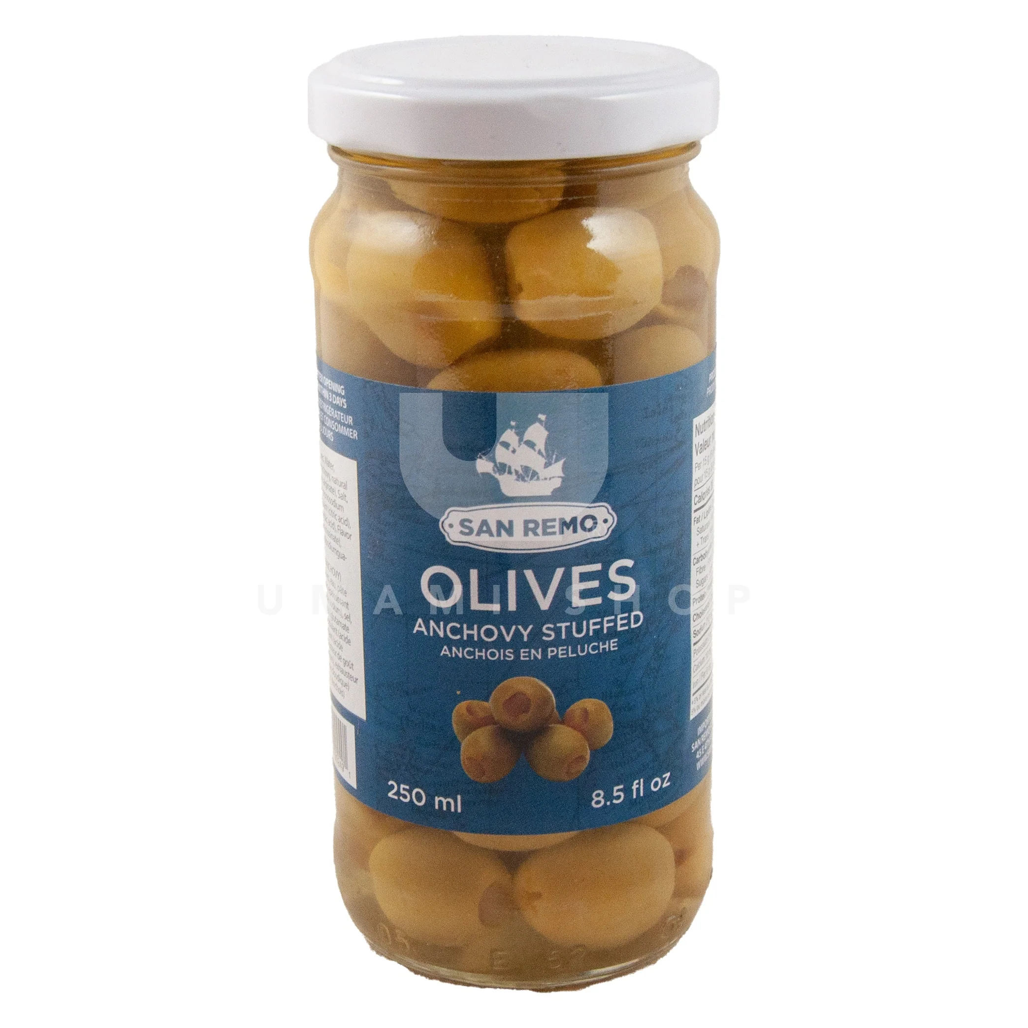 Green Olives w/ Anchovy Paste (Jar)
