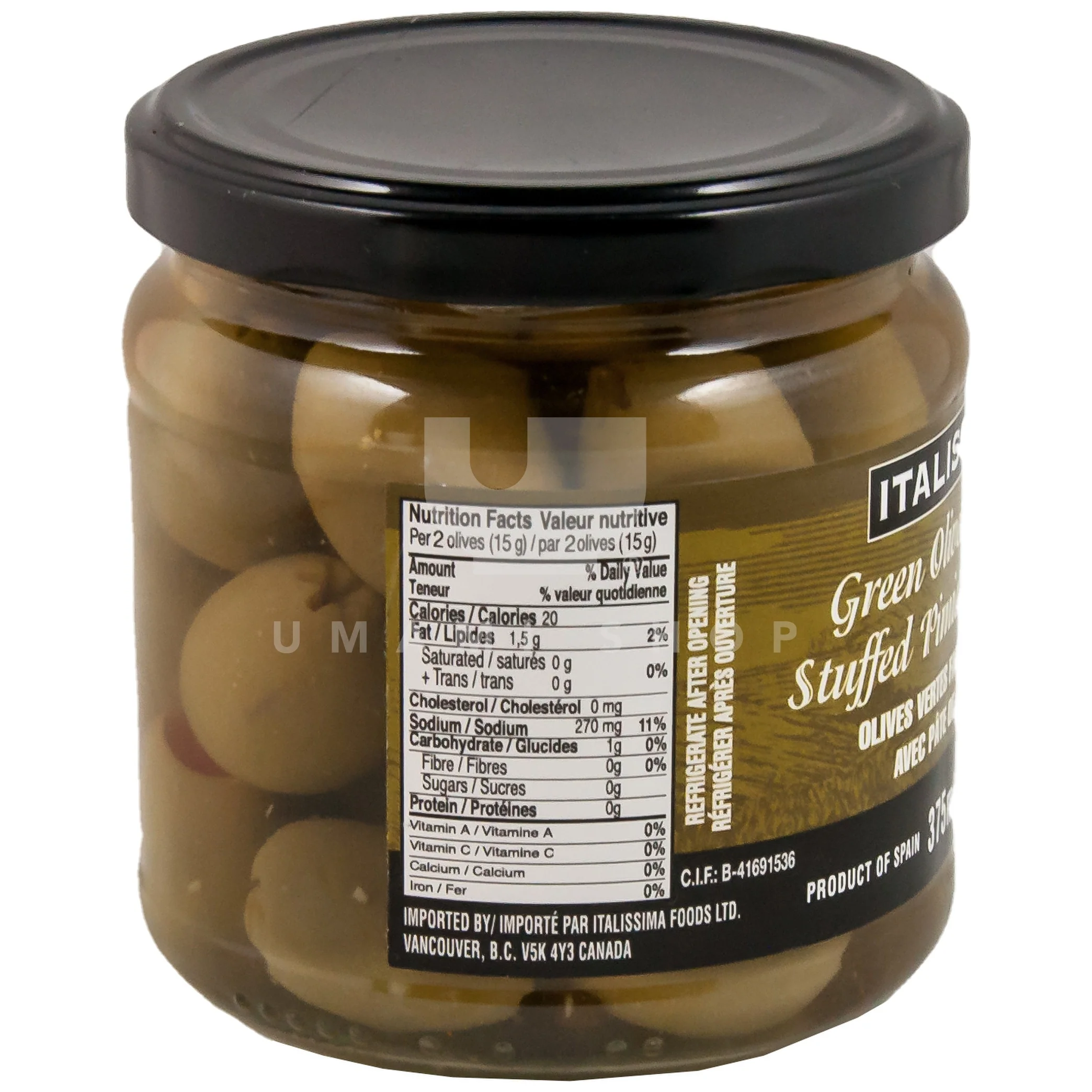Green Olives w/ Pimiento Paste - Image 2