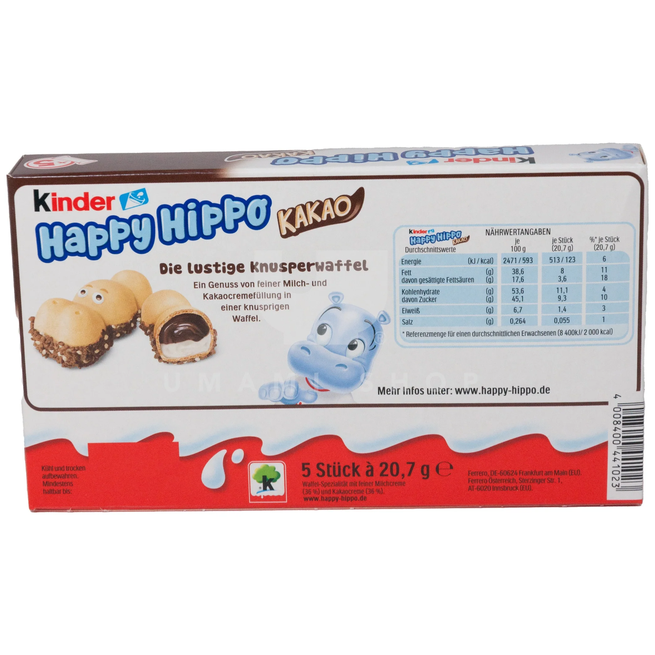 Happy Hippo Cacao Chocolate 5Pack - Image 2