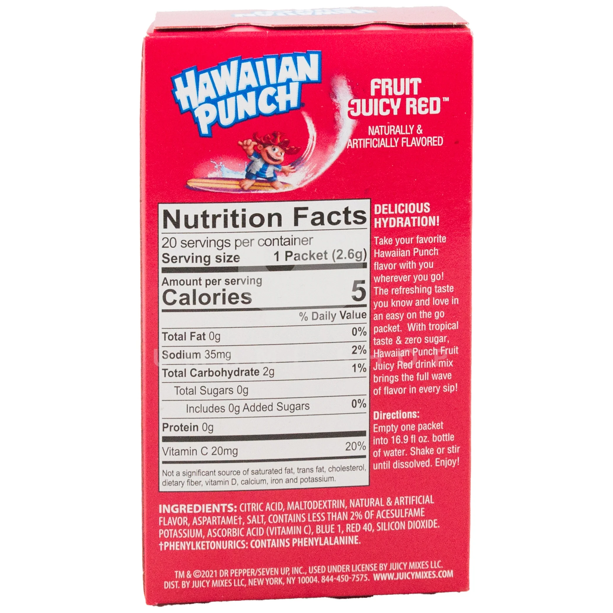 Hawaiian Punch Drink Mix Juicy Red (20xPack) - Image 2