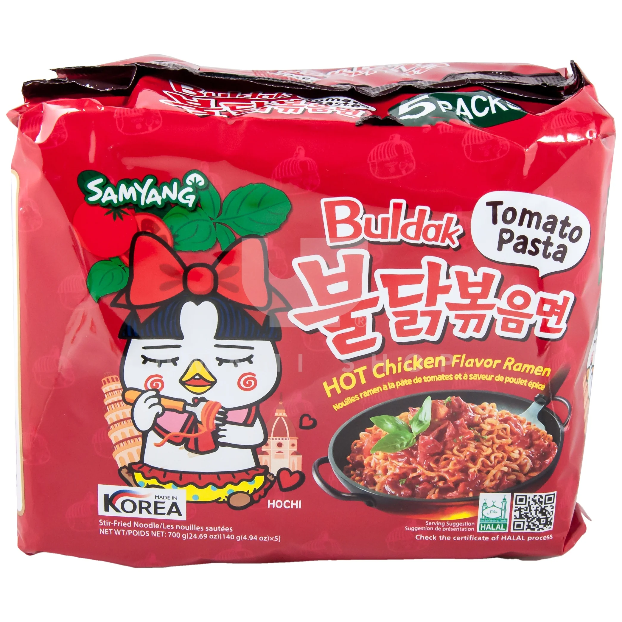 Hot Chicken Ramen Tomato Pasta