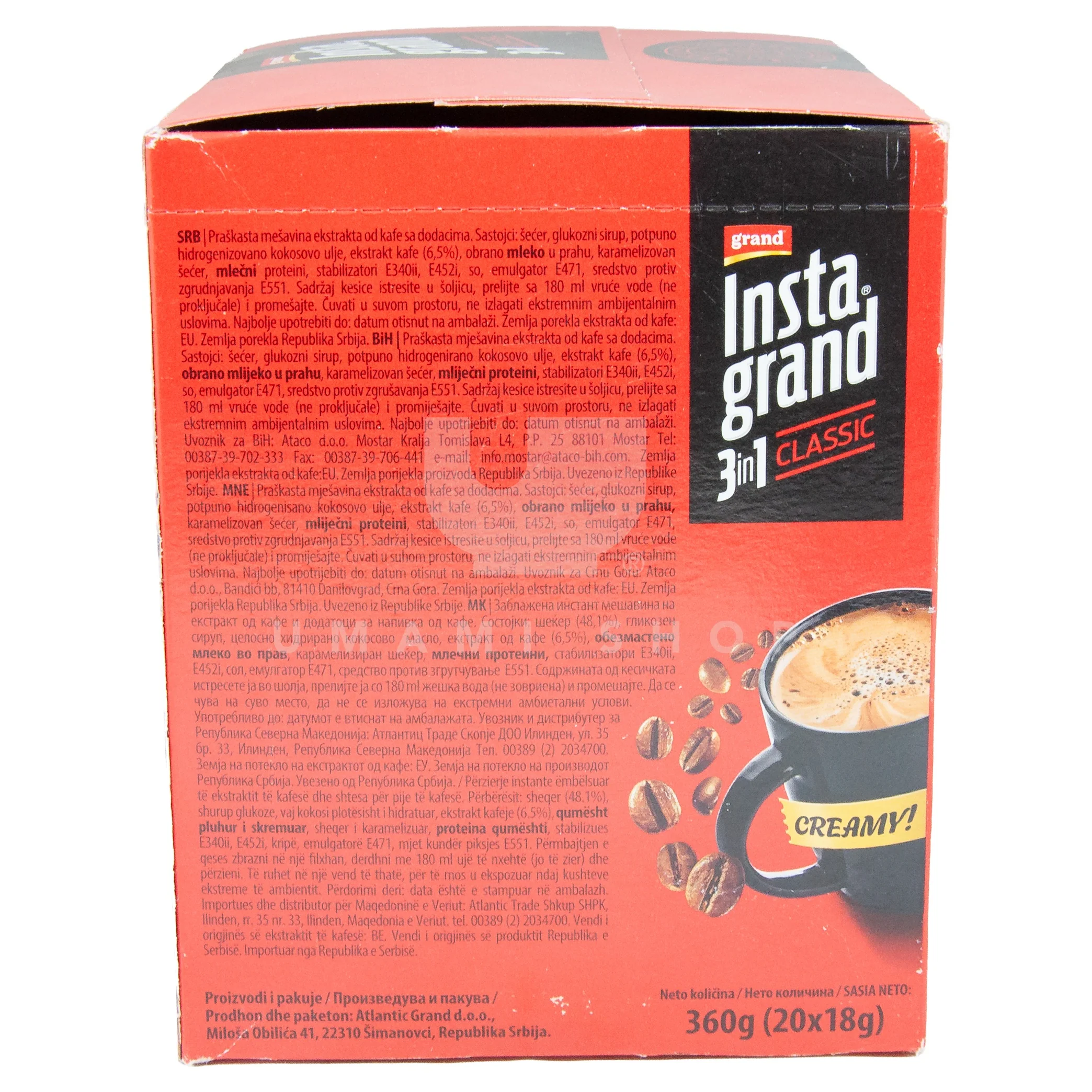 Insta Grand 3in1 Classic Coffee 20x18g - Image 2
