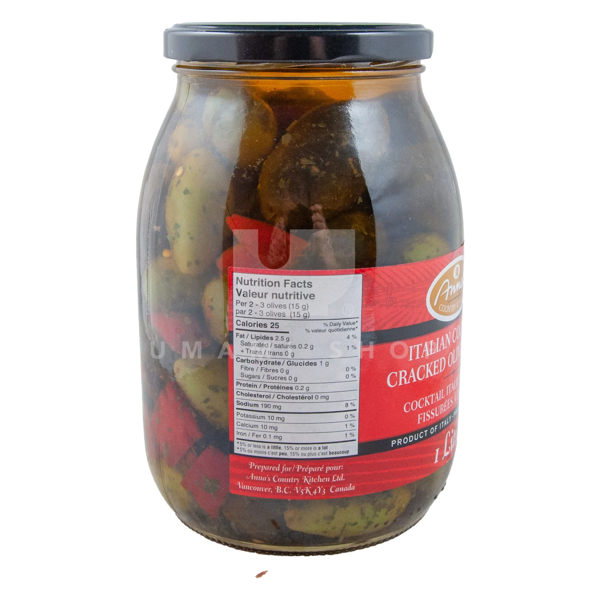 Italian Cracked Cocktail Olives in Oil - Image 2