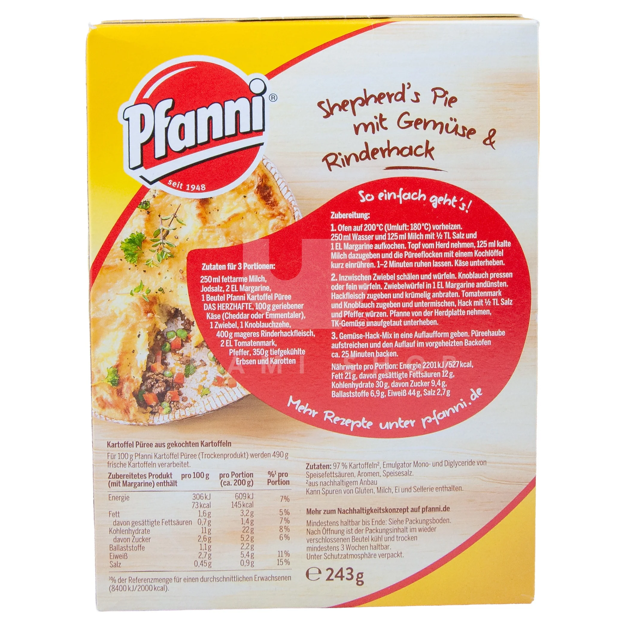 Kartoffel Pueree (Mashed Potato) 3x3Portions - Image 2
