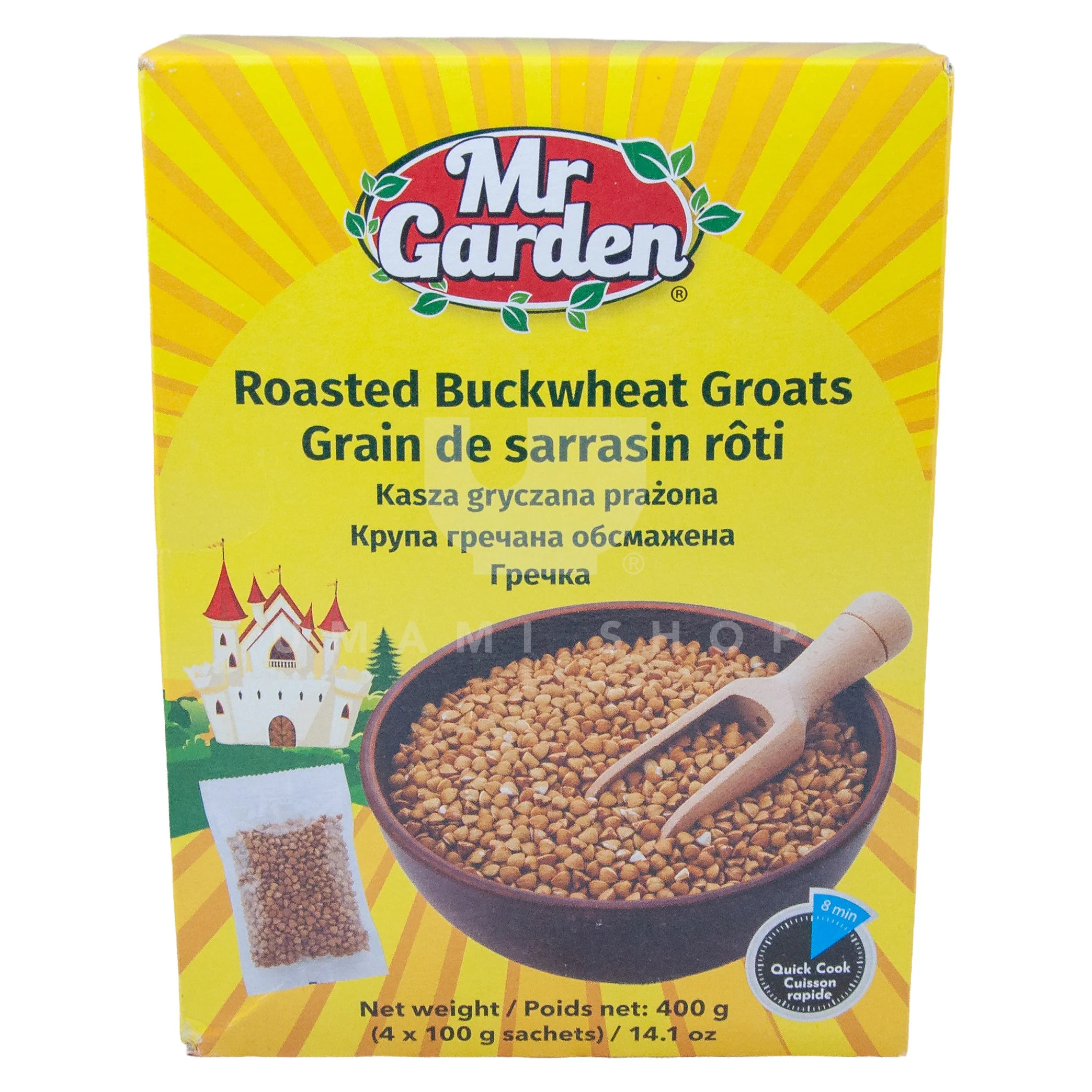 Kasha Pure Roasted Buckwheat (4x100g Sachets)