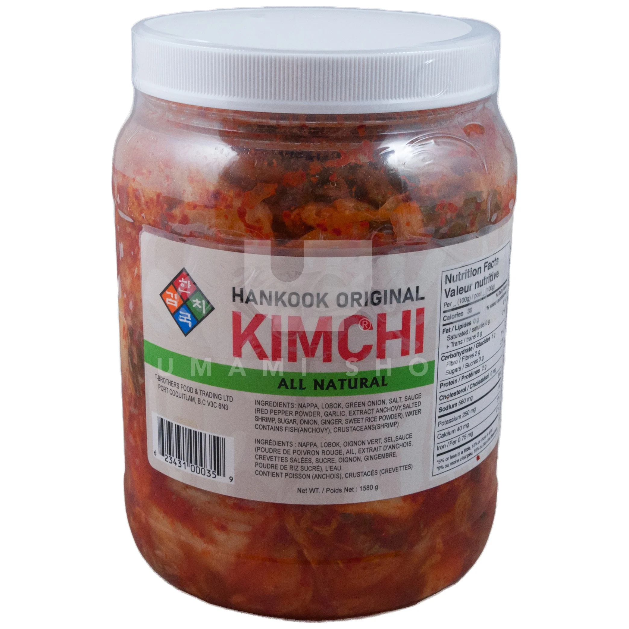 Kimchi, all natural 2L