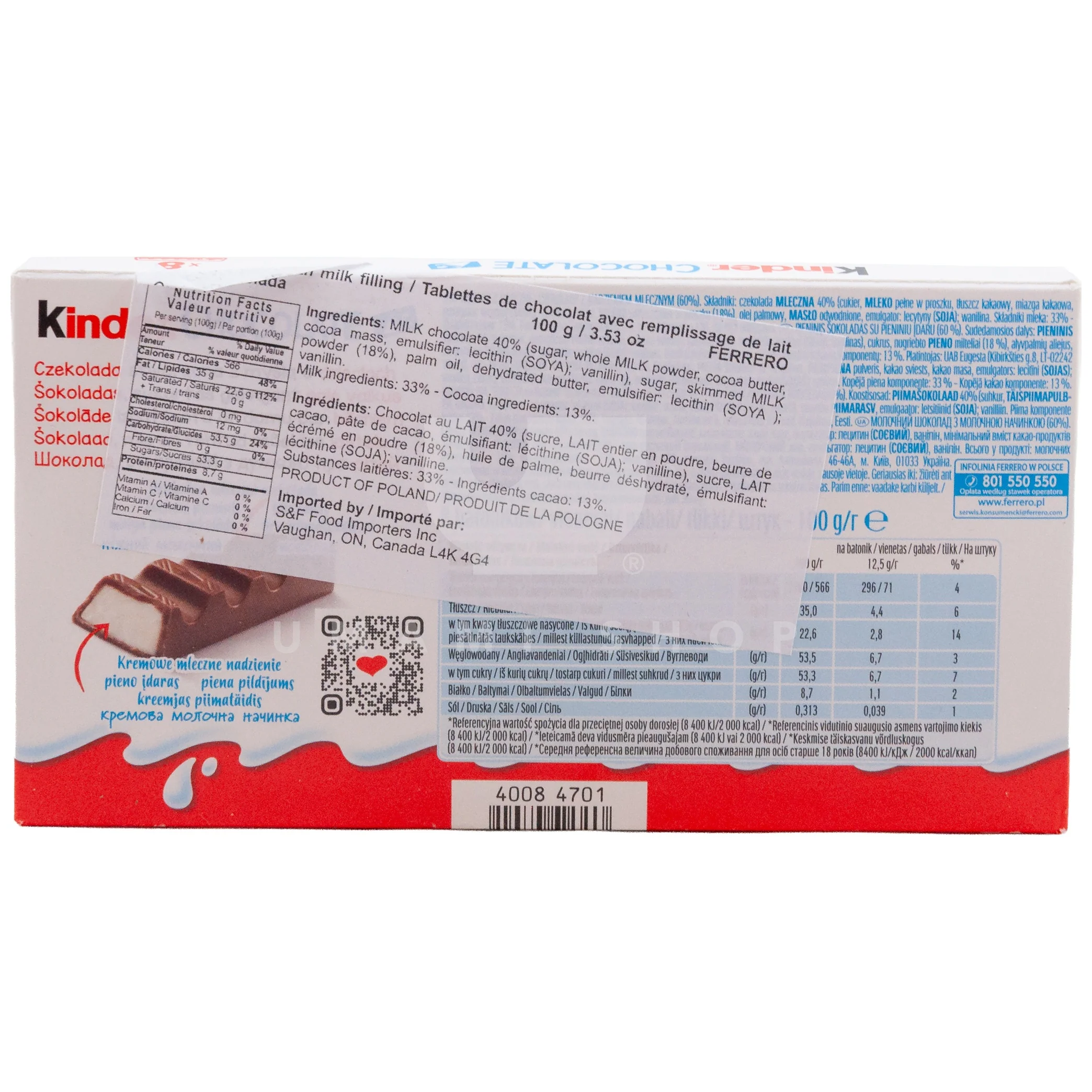 Kinder Chocolate 8Pcs (Europe) - Image 2