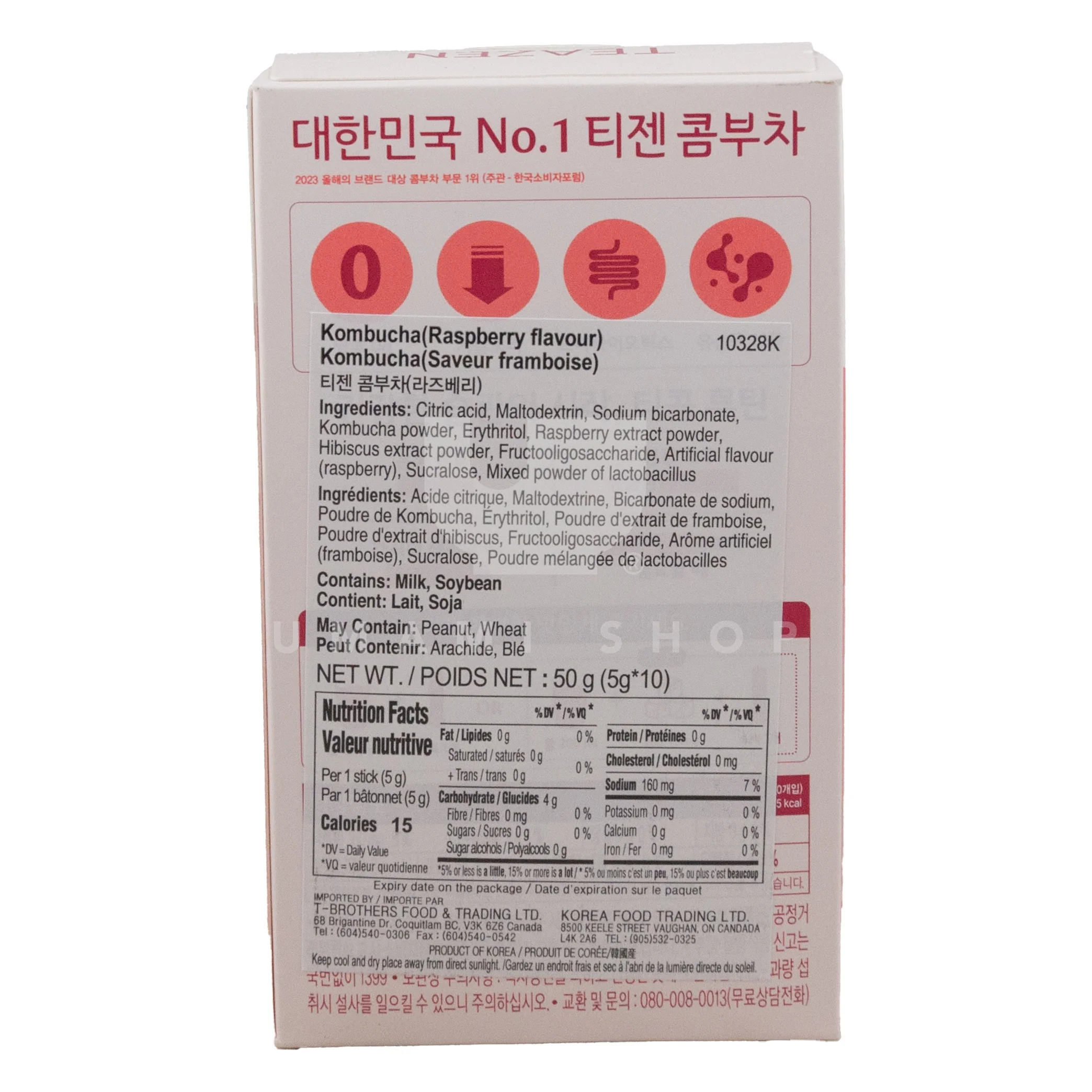 Kombucha Raspberry"To Go" 5Pack - Image 2