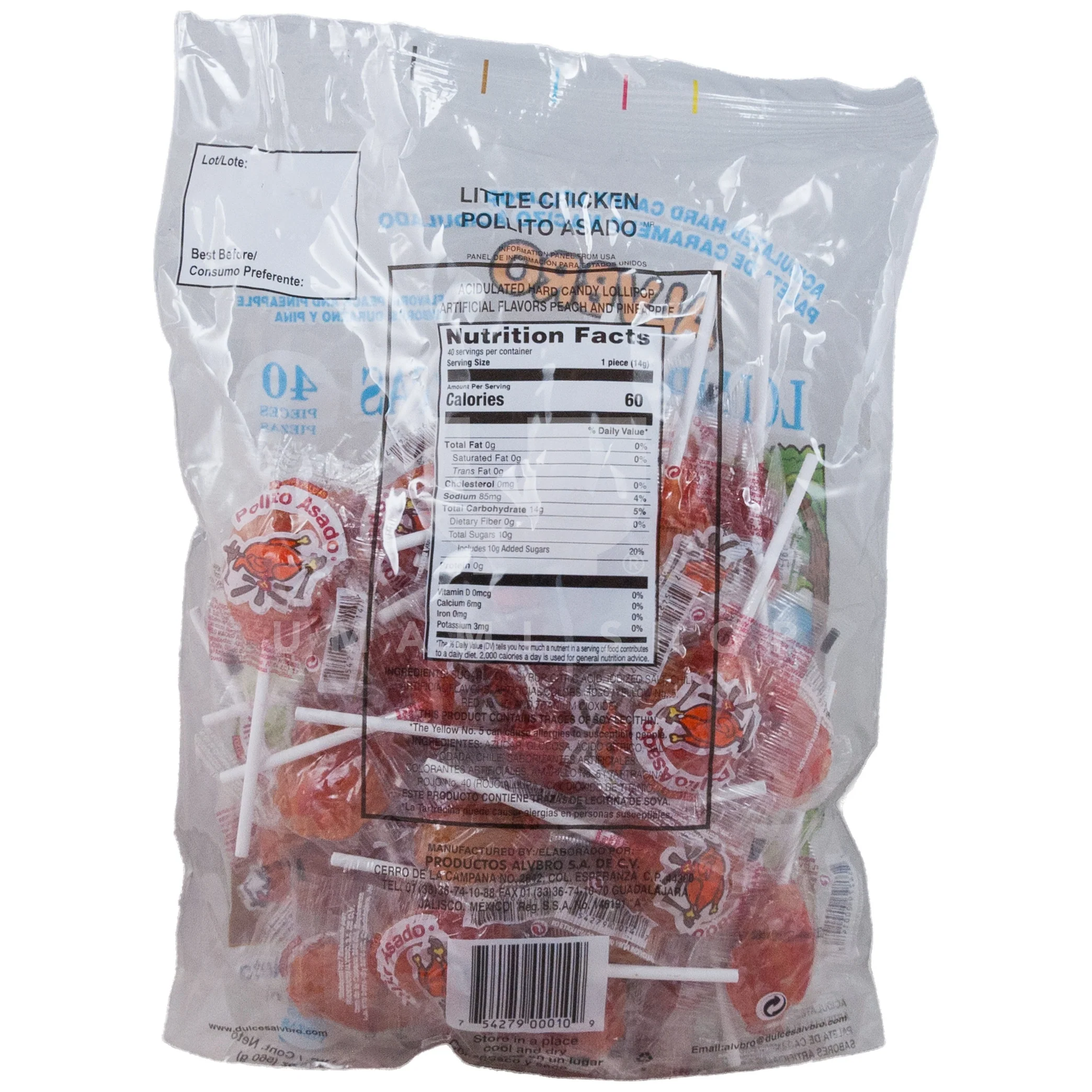 Lollipop Peach & Pineapple 40Pcs - Image 2