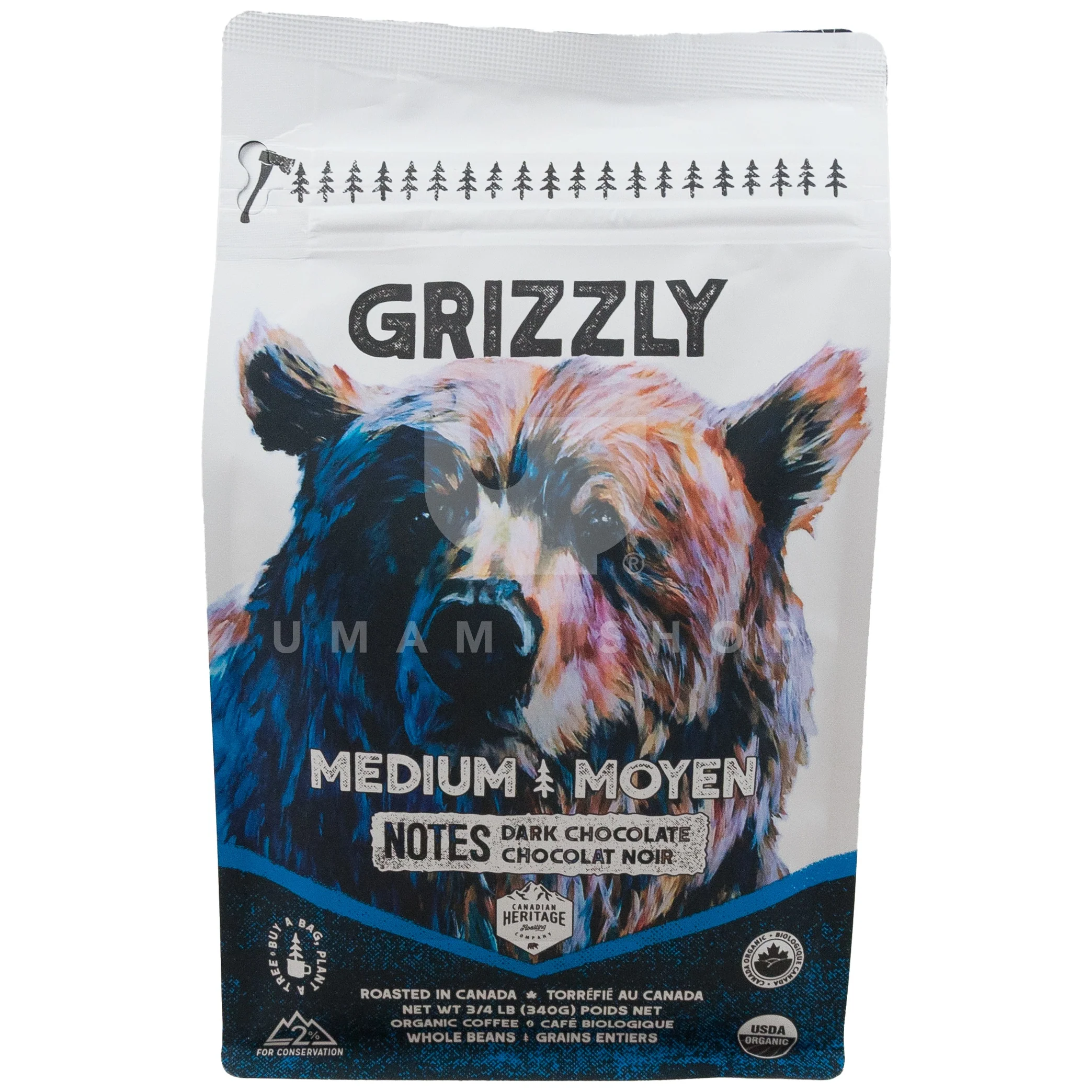 ORGANIC Medium Roast "Grizzly" Coffee