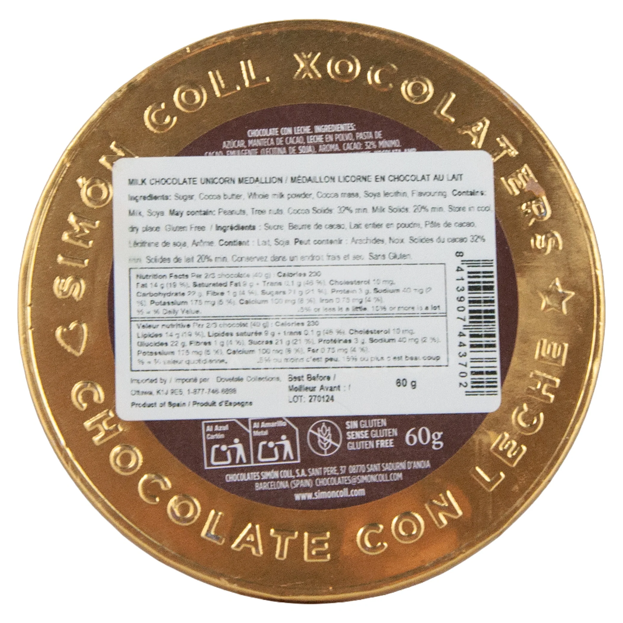 Milk Chocolate Unicorn Medallion (GF) - Image 2