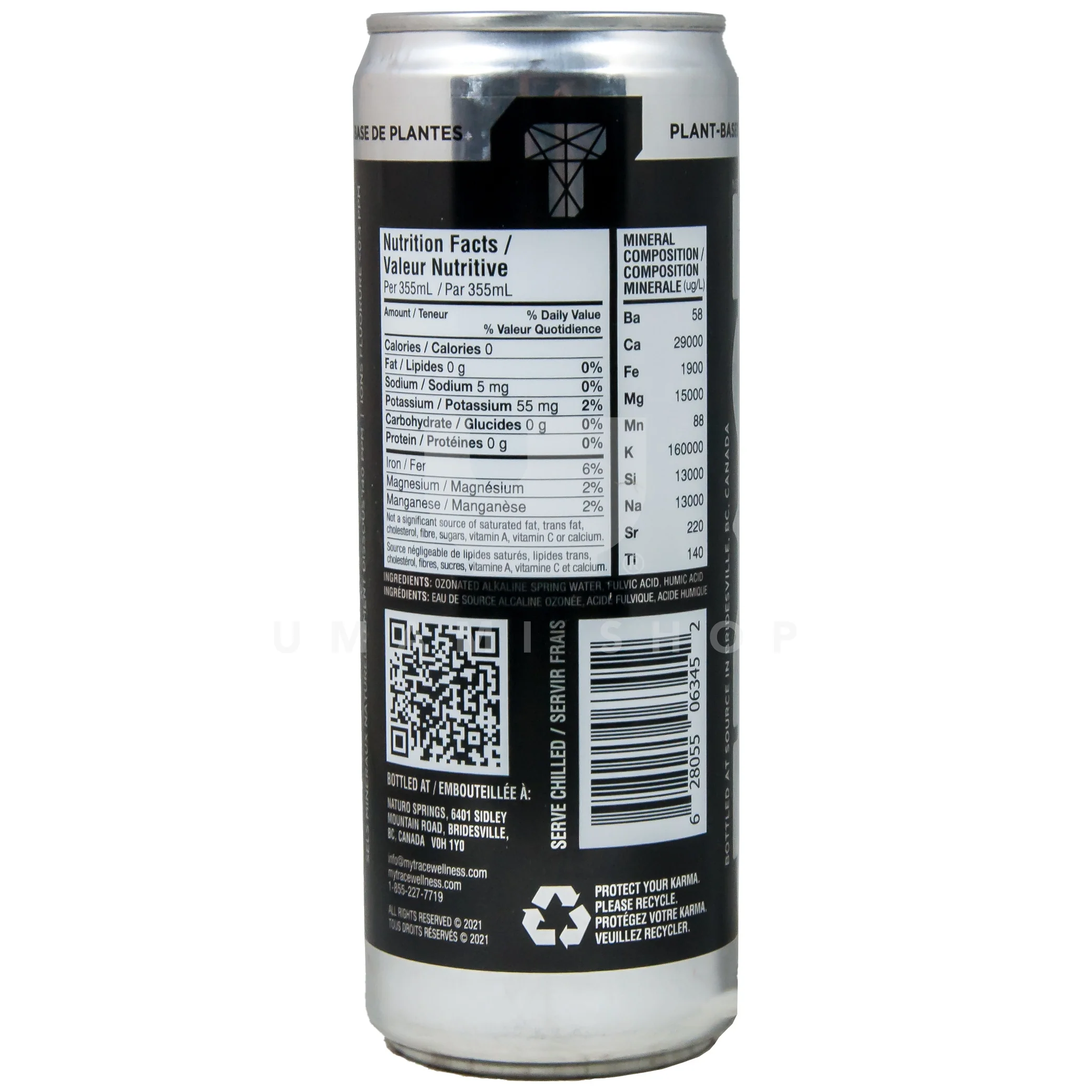 Mineral Water Black 8.5pH Can - Image 2