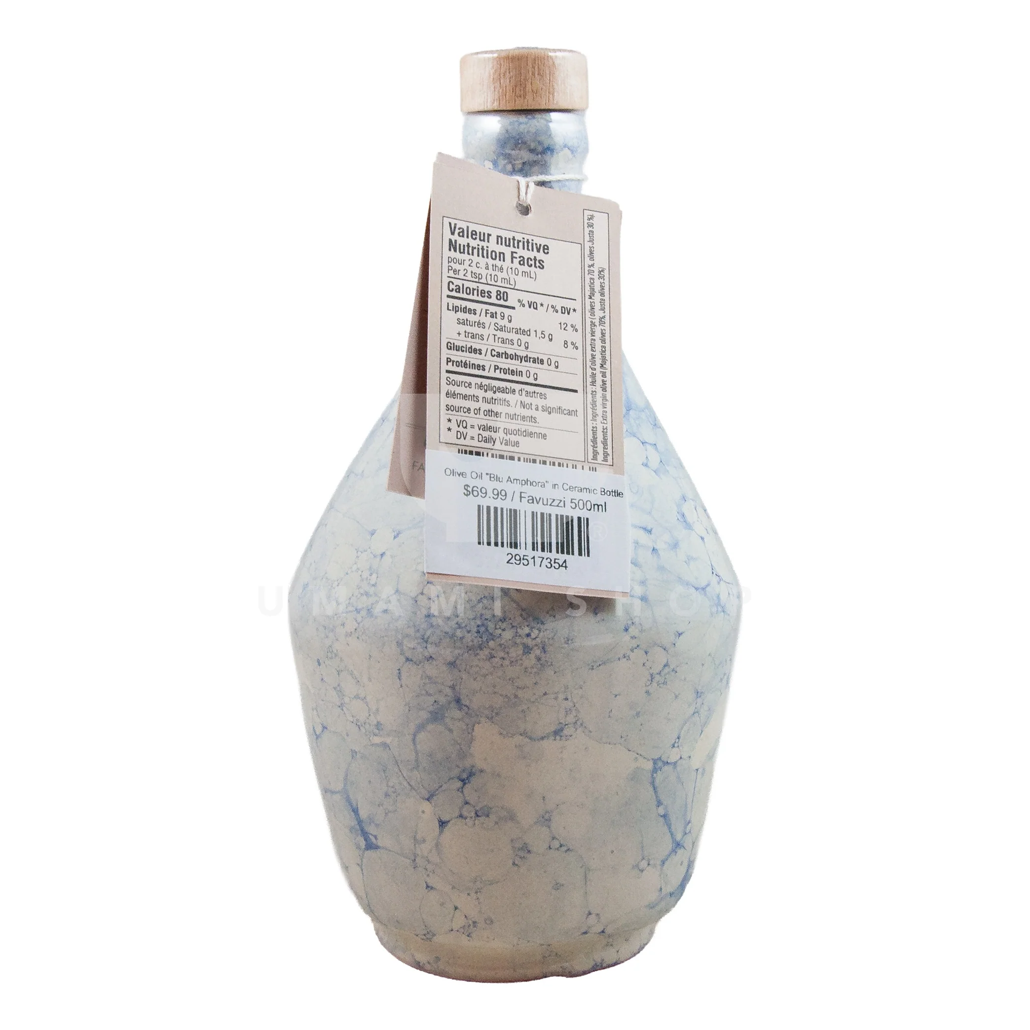 Olive Oil "Blu Amphora" in Ceramic Bottle - Image 2