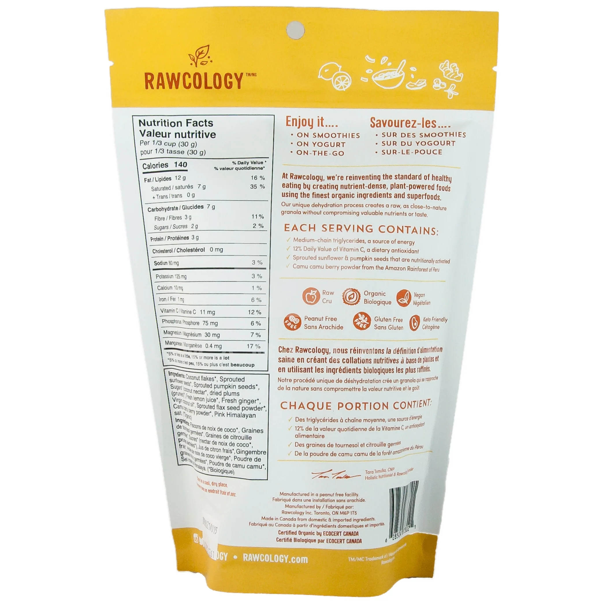 Org. Lemon Ginger Granola (V) - Image 2
