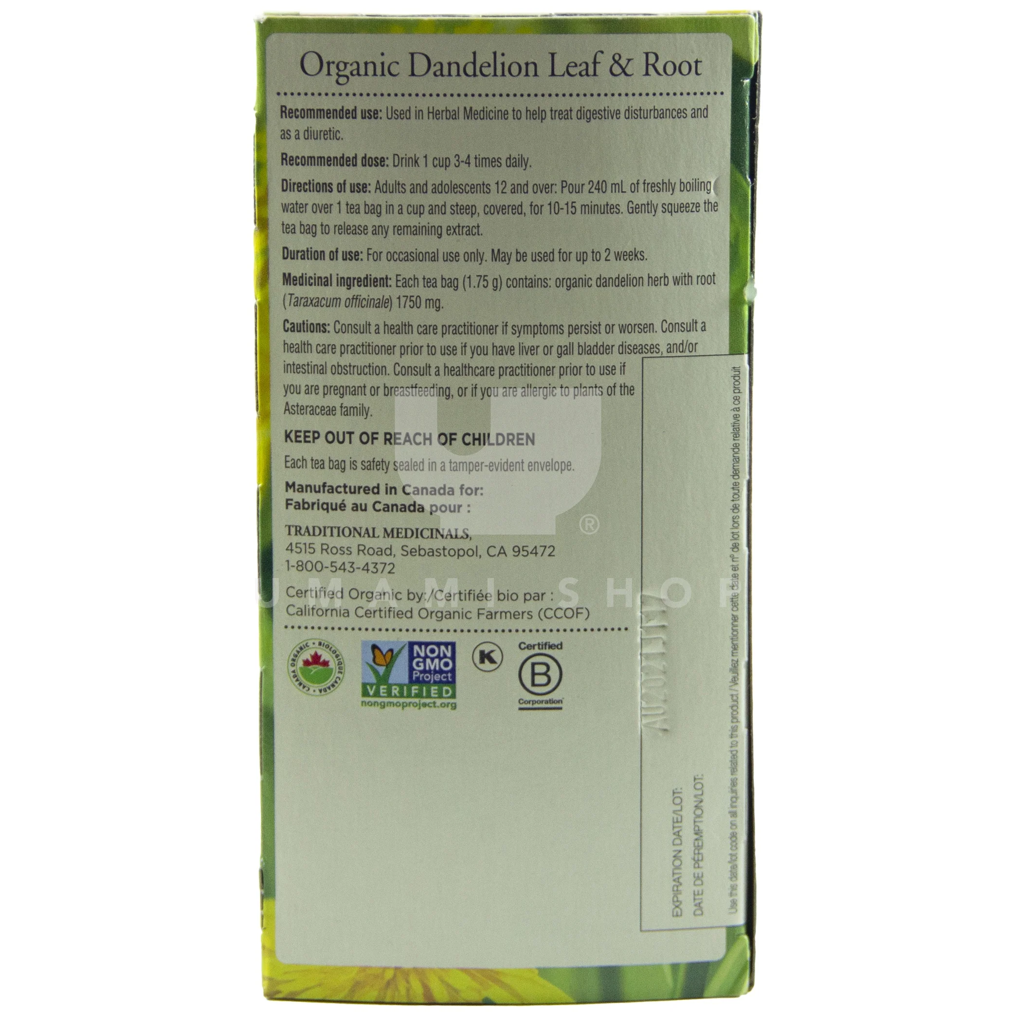 ORGANIC Dandelion Tea (Bag) - Image 2
