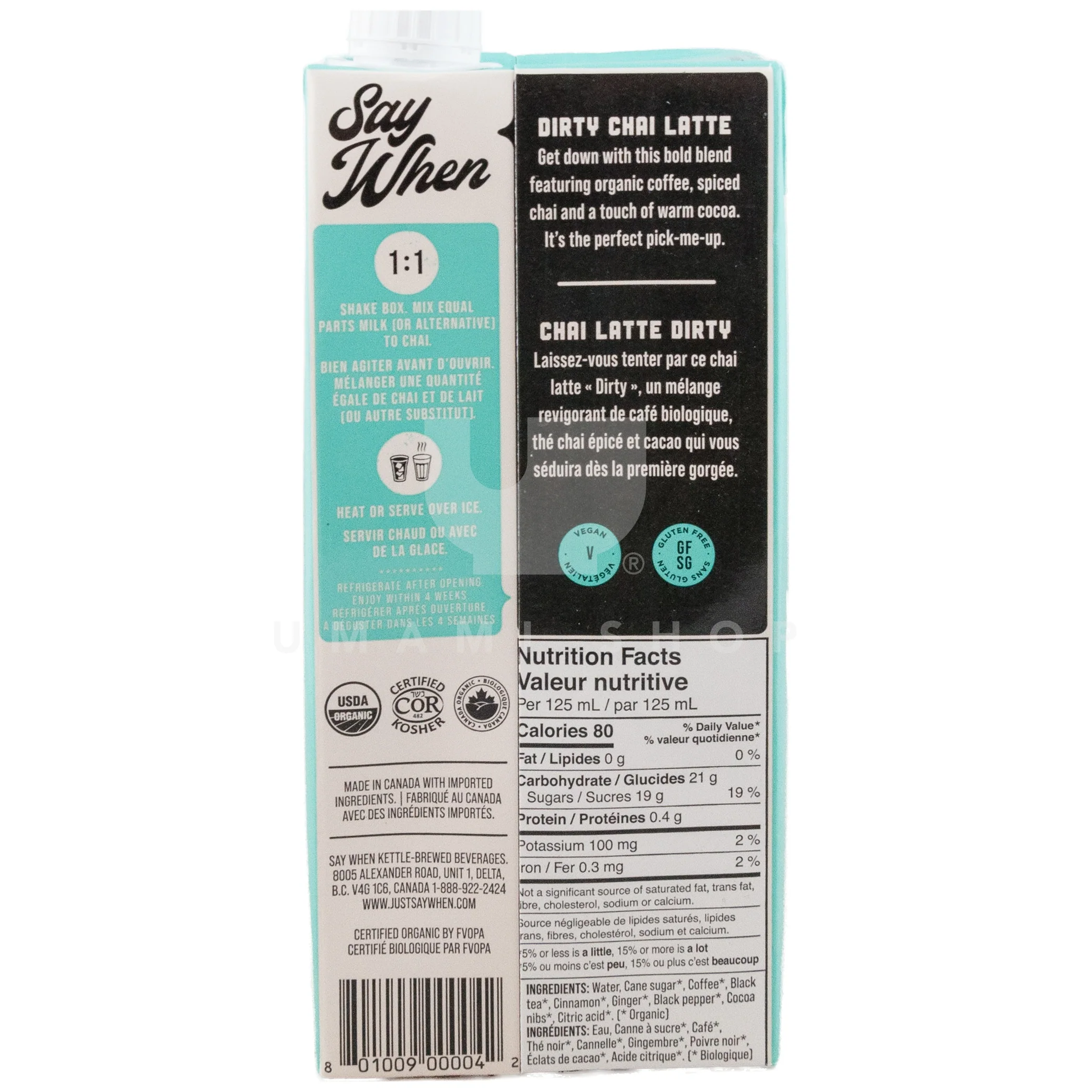 ORGANIC Dirty Chai Concentrate - Image 2