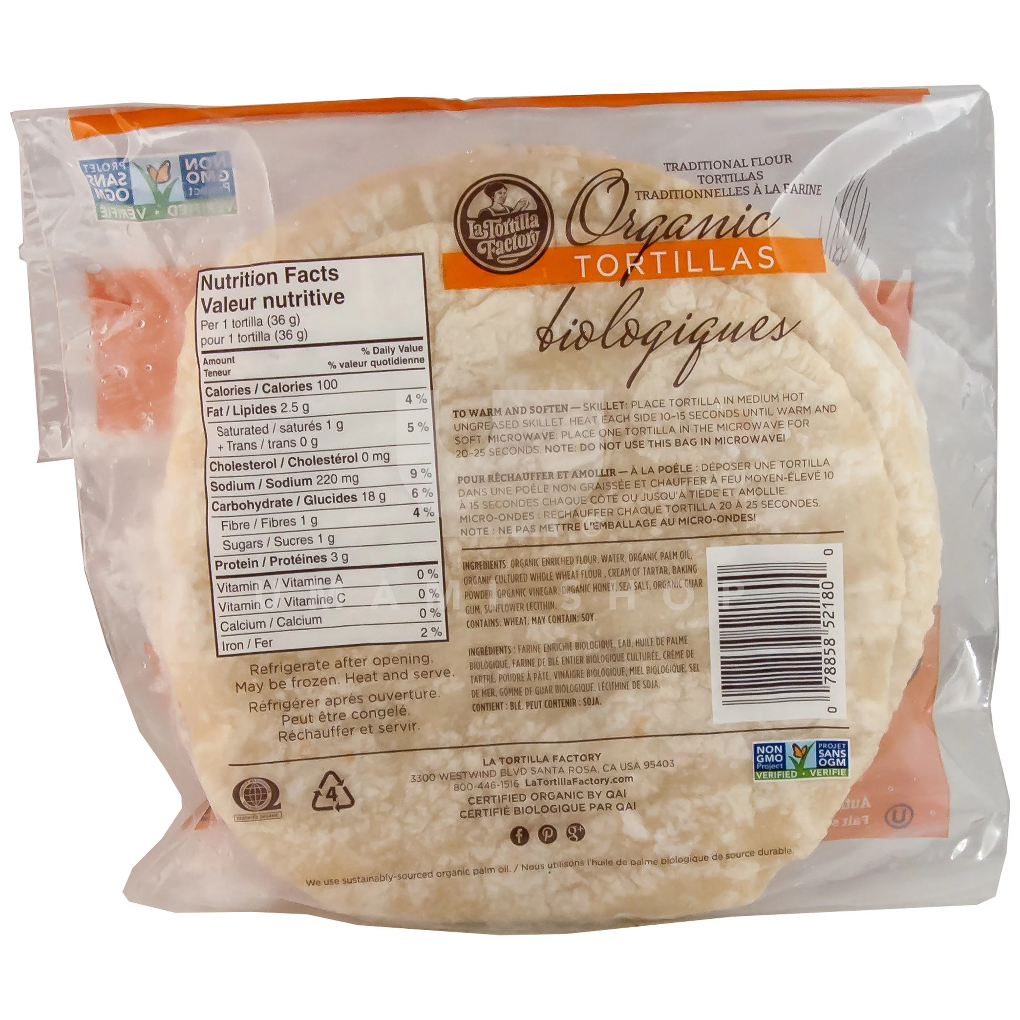 Organic Flour Tortillas 6Pcs - Image 2