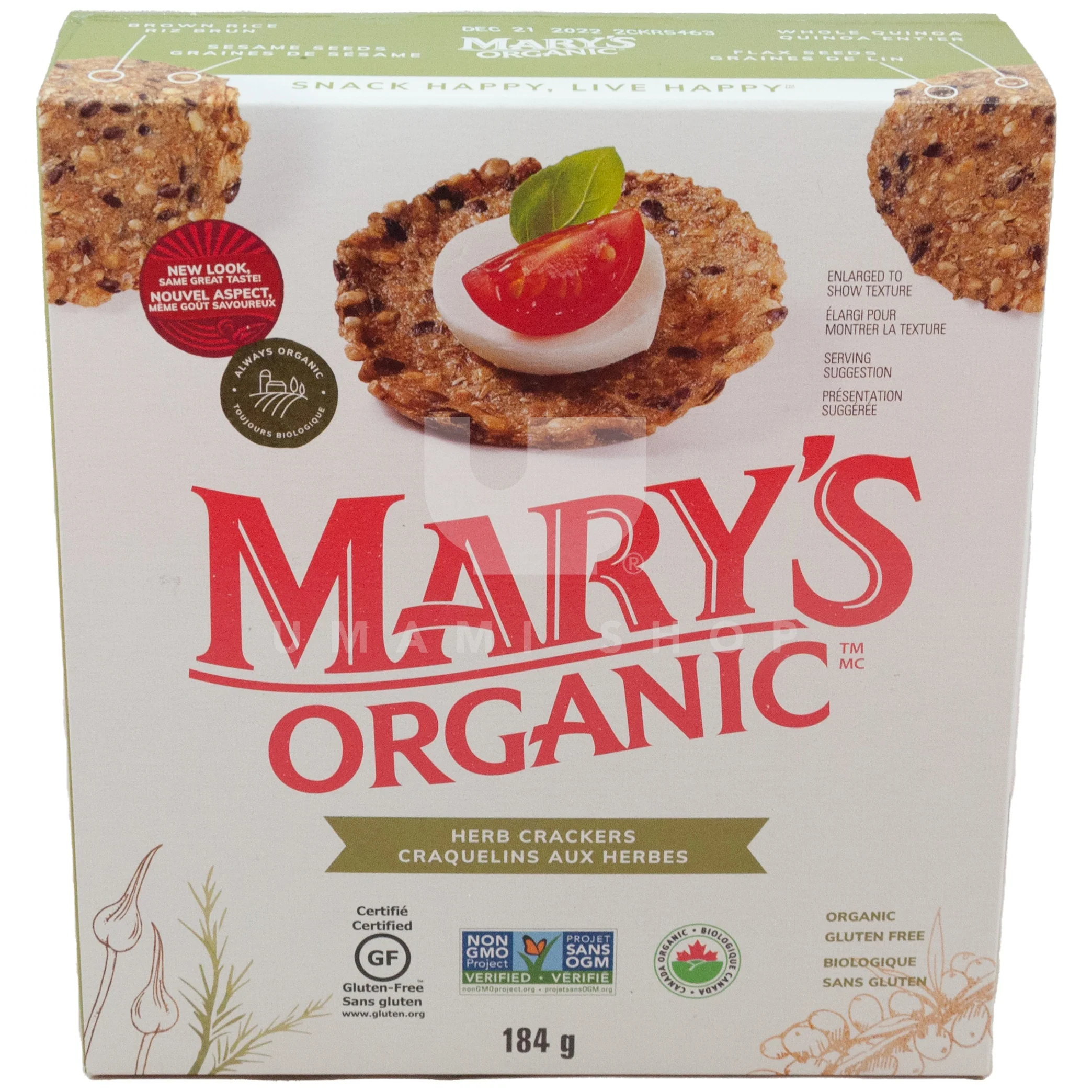 ORGANIC Herb Crackers (GF)
