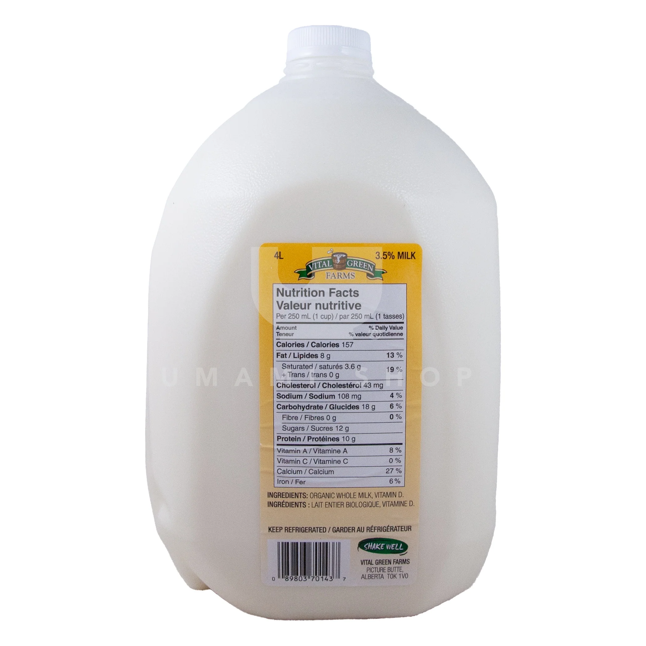 ORGANIC Whole Milk 3.5% (4Liter) - Image 2