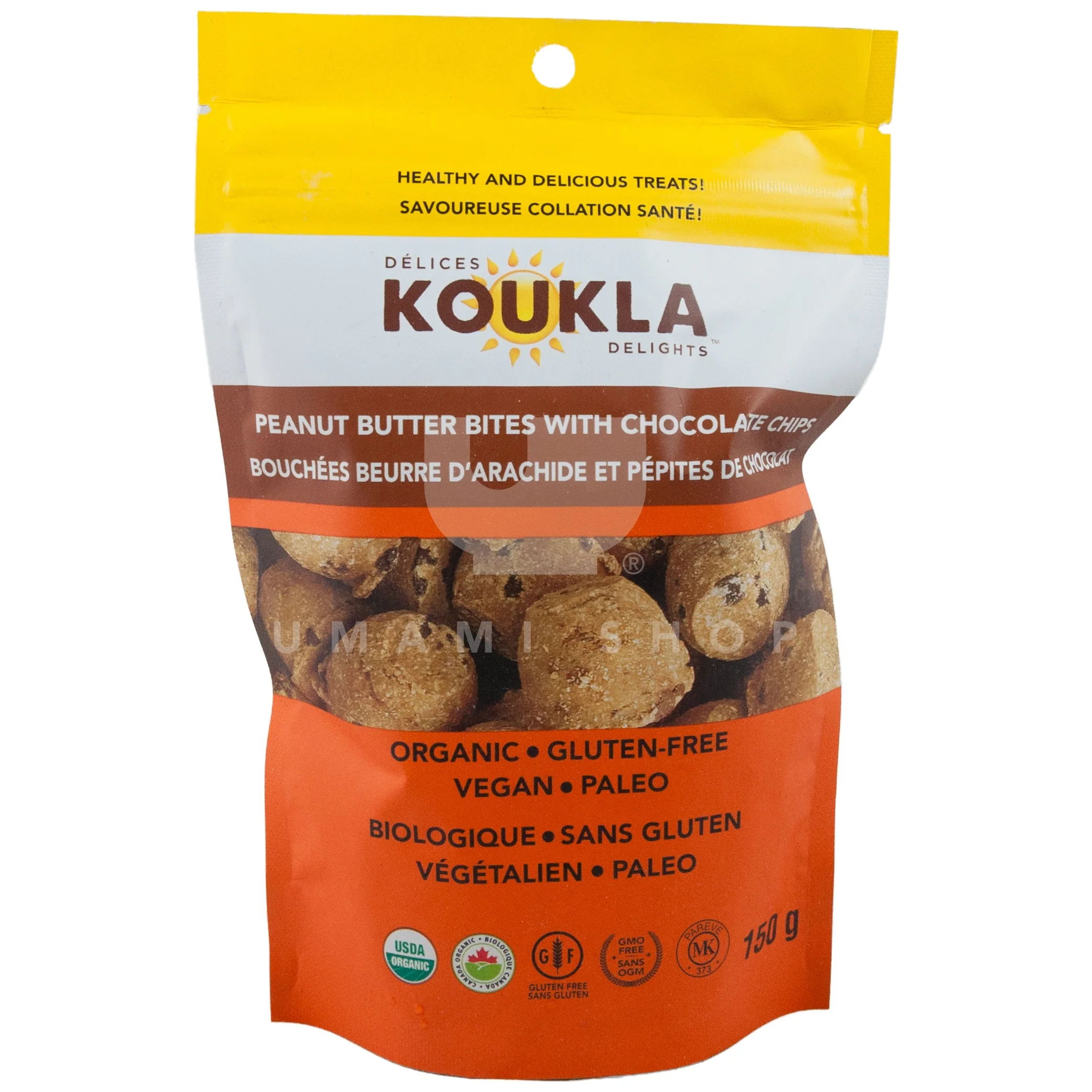 ORGANIC PB Bites w/Choco Chips (GF,V)