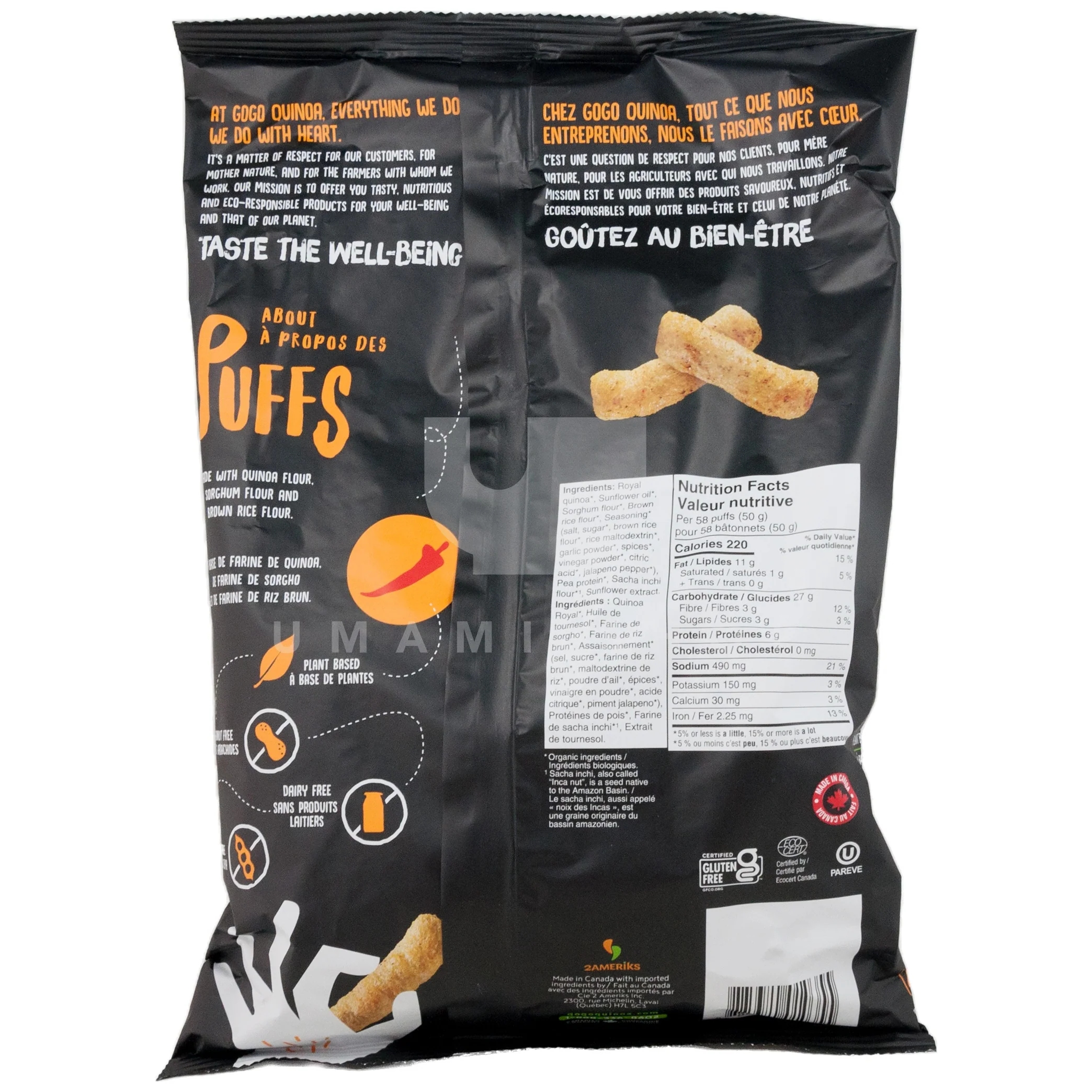 ORGANIC Quinoa Puffs Sriracha (GF,V) - Image 2
