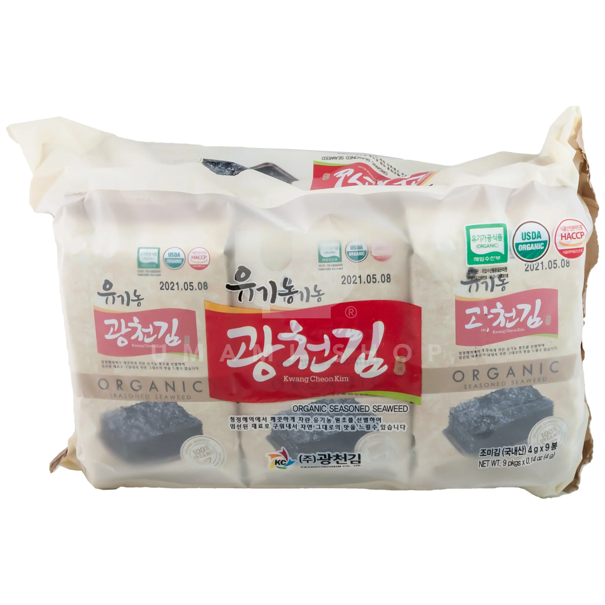 ORGANIC Roasted Seaweed 9Pack