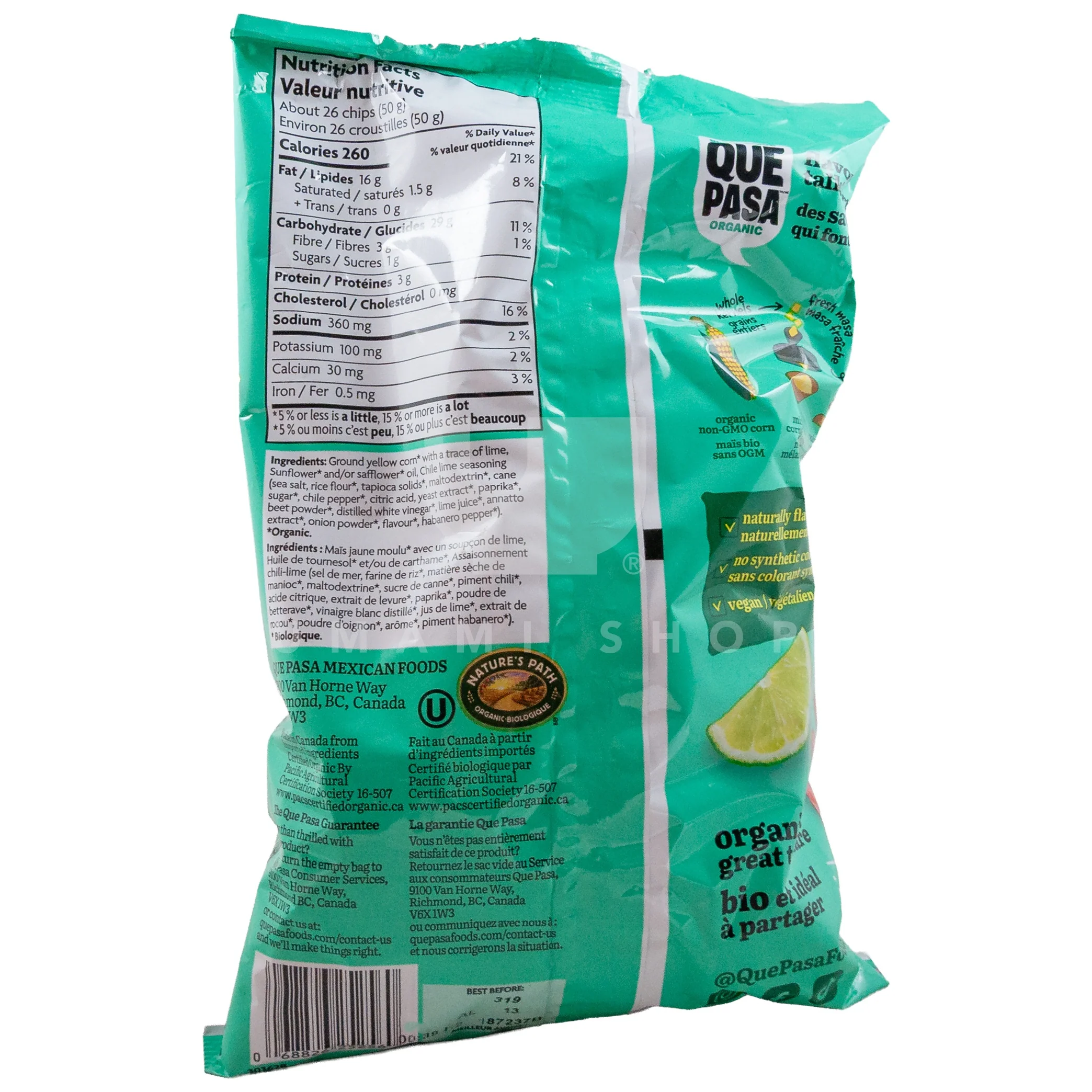 ORGANIC Rolled Tortilla Chips Chili & Lime (GF) - Image 2