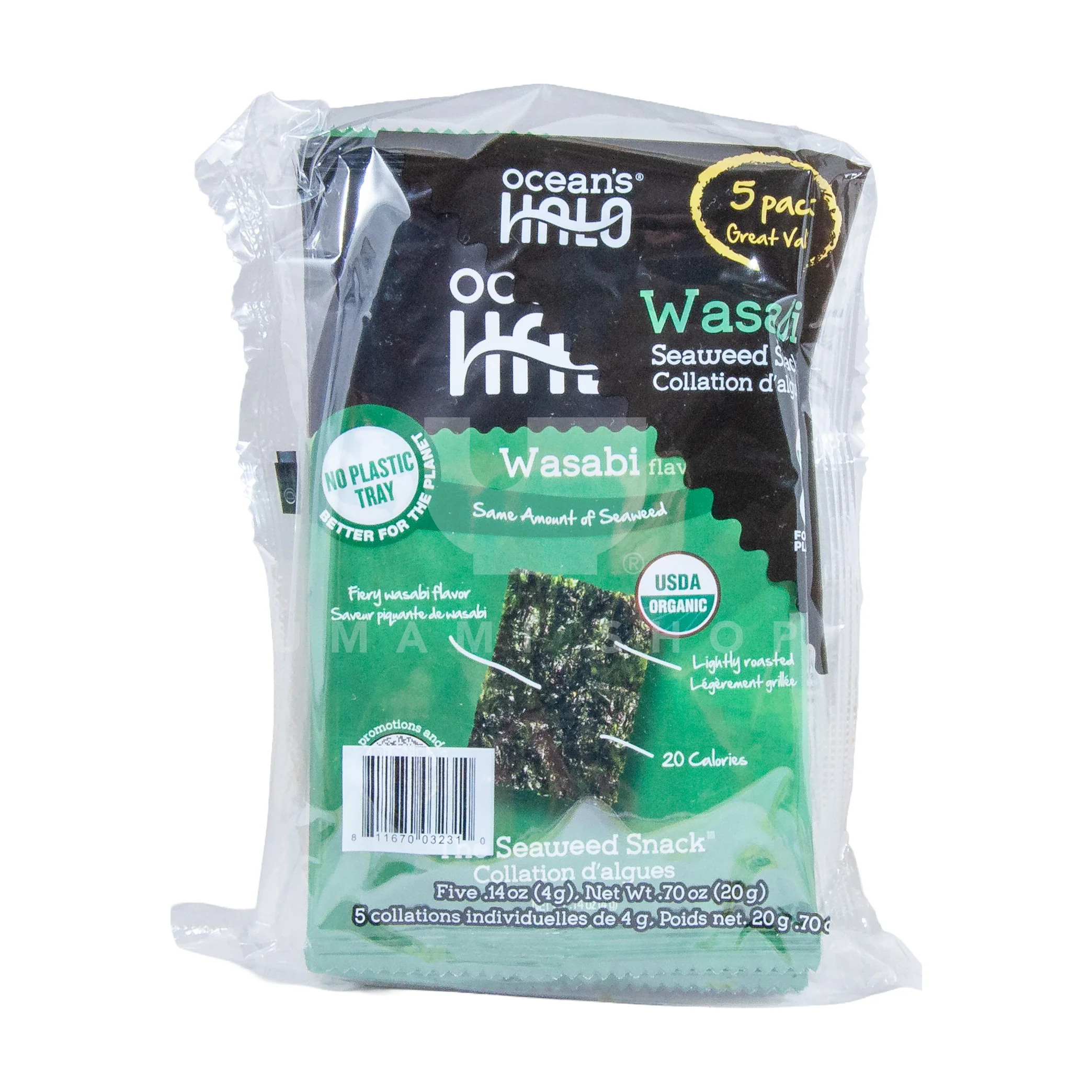 ORGANIC Seaweed Snack Wasabi 5xPAck