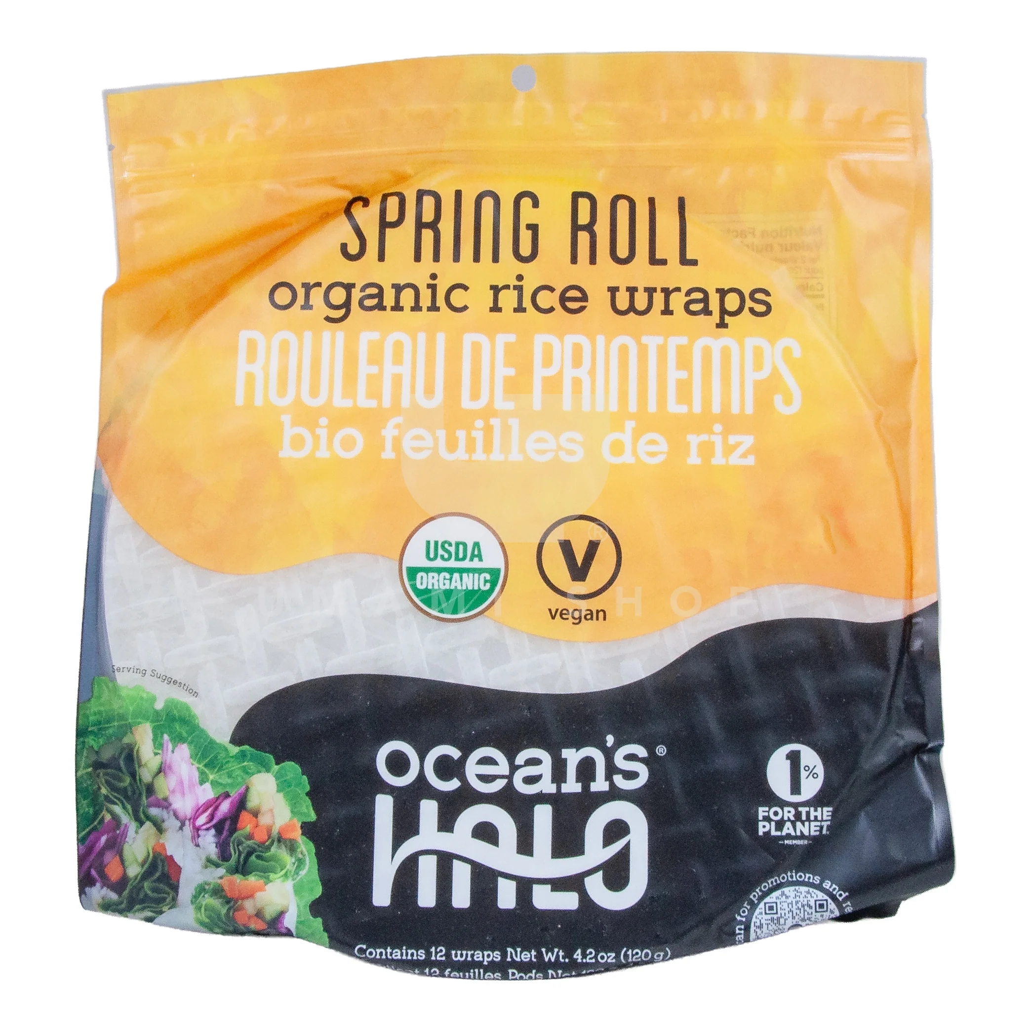 ORGANIC Spring Roll Rice Wraps (V) 12xPcs