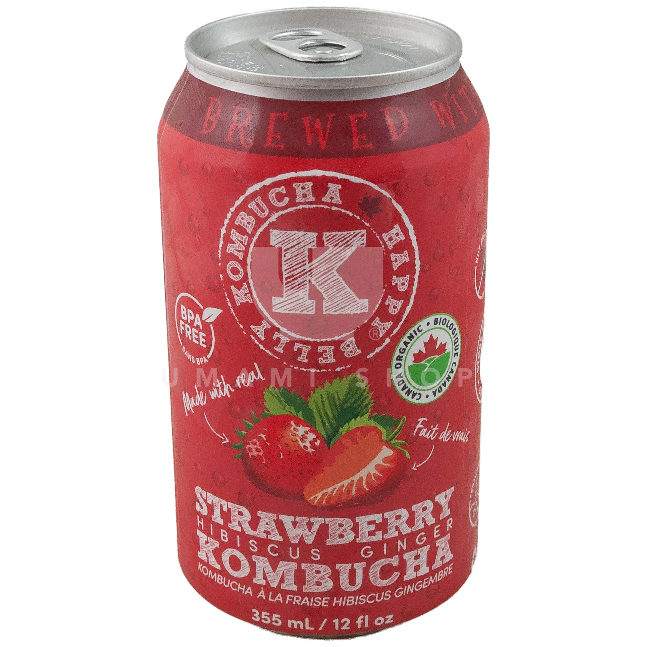 ORGANIC Kombucha Strawberry & Hibiscus