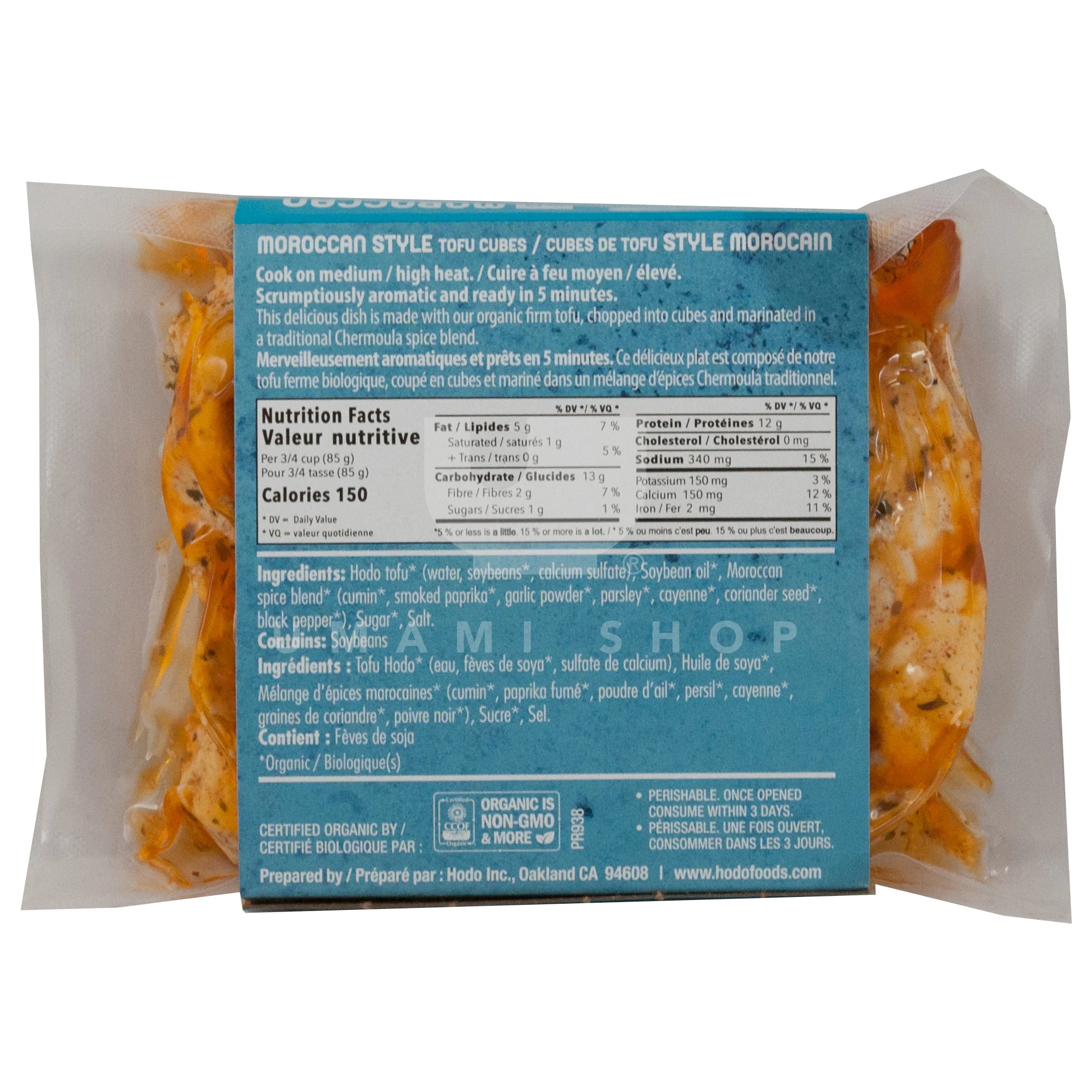ORGANIC Tofu Cubes Moroccan (GF,V) - Image 2