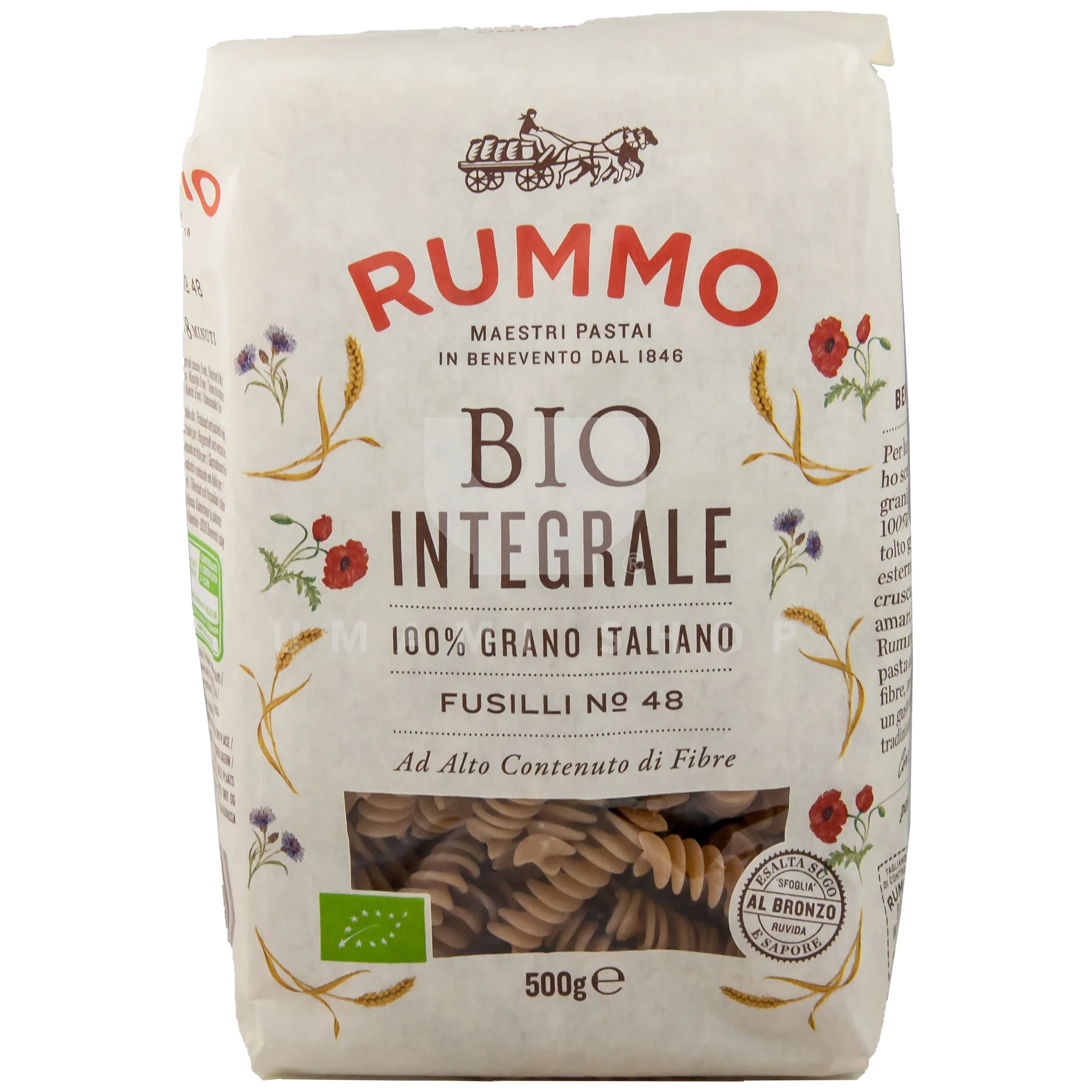 ORGANIC Whole Wheat Pasta Fusilli No 48