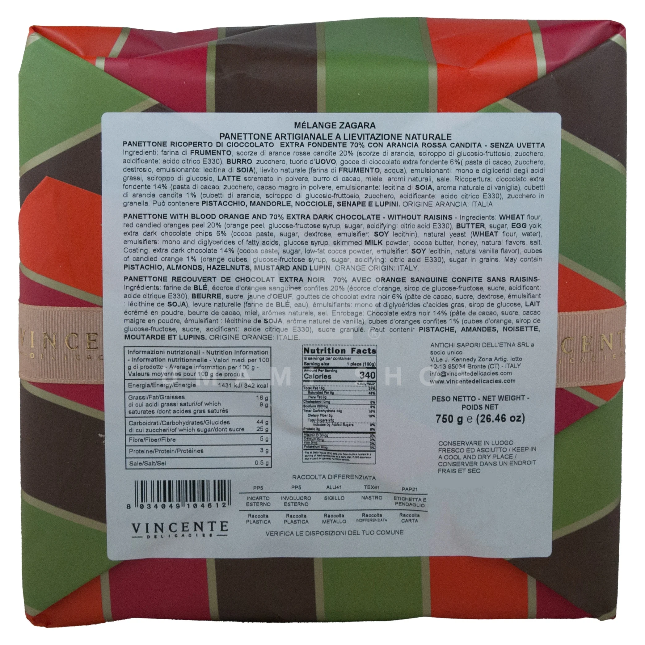 Panettone w/Blood Orange & 70% Dark Chocolate - Image 2