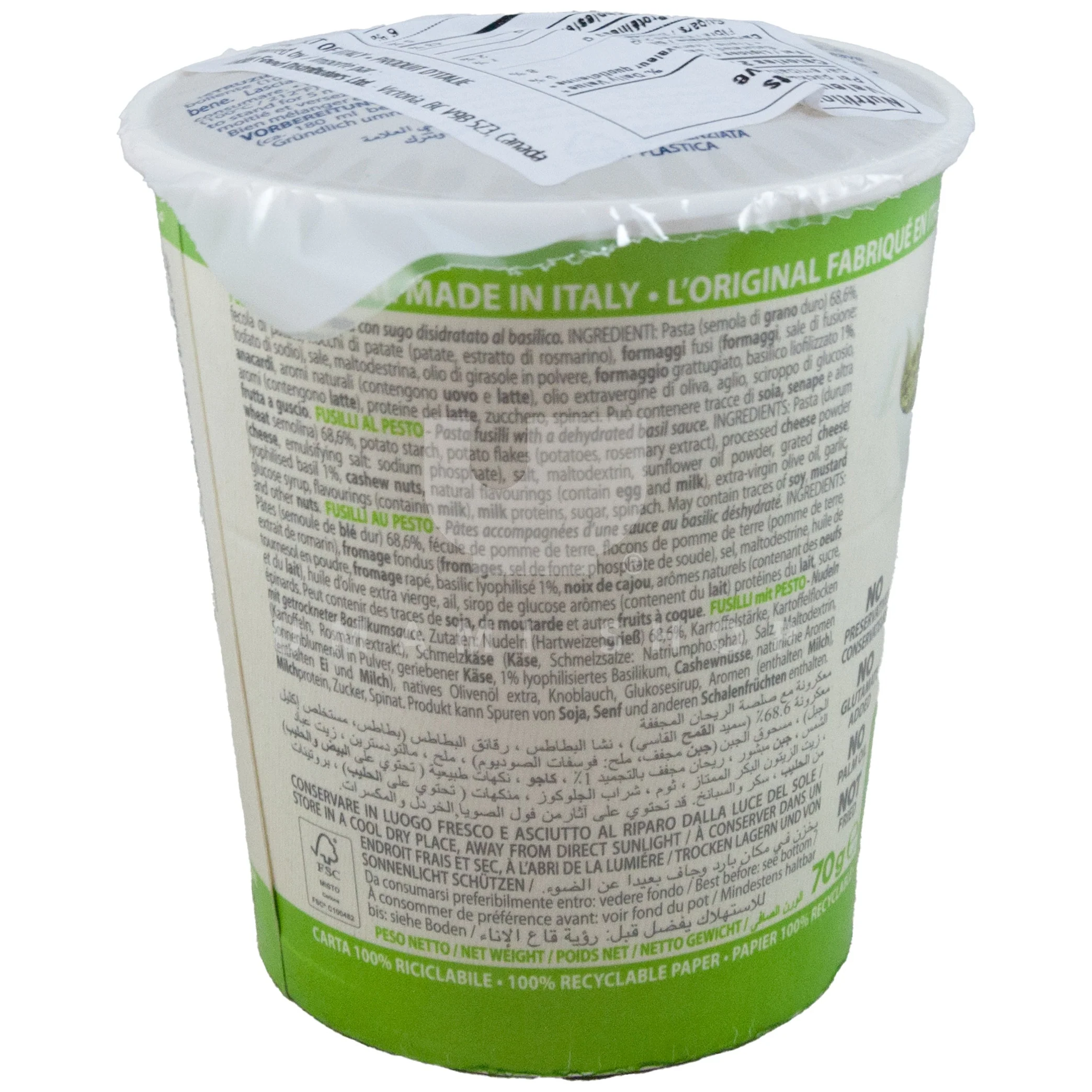 Pasta Cup "Fusilli Pesto" - Image 2